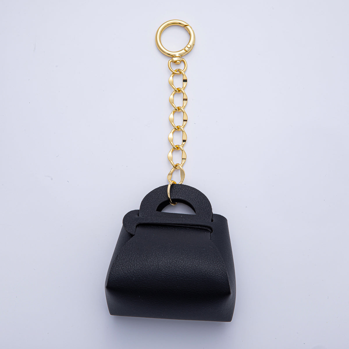 Faux Leather Black, Brown, White, Blue, Red, Pink Purse Bag Charm Keychain Key Ring Accessories | WB-00273