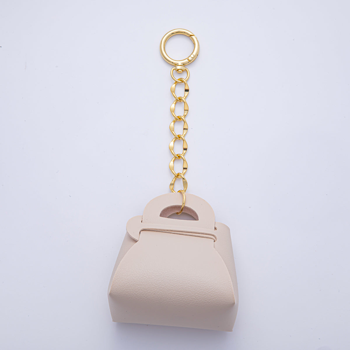 Faux Leather Black, Brown, White, Blue, Red, Pink Purse Bag Charm Keychain Key Ring Accessories | WB-00273