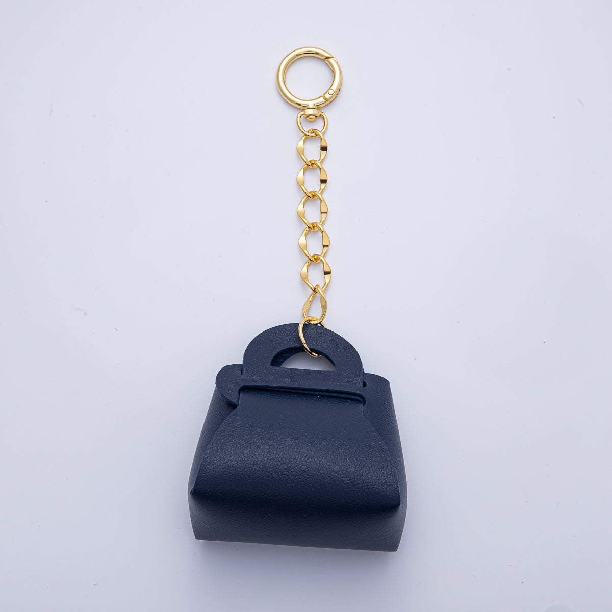 Faux Leather Black, Brown, White, Blue, Red, Pink Purse Bag Charm Keychain Key Ring Accessories | WB-00273