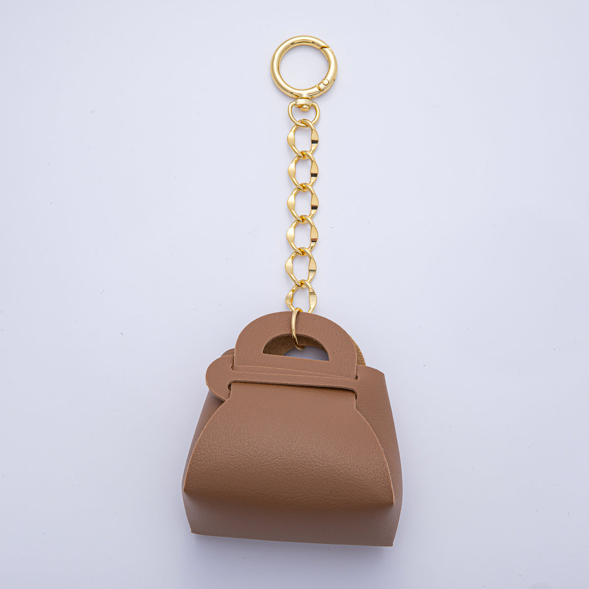 Faux Leather Black, Brown, White, Blue, Red, Pink Purse Bag Charm Keychain Key Ring Accessories | WB-00273