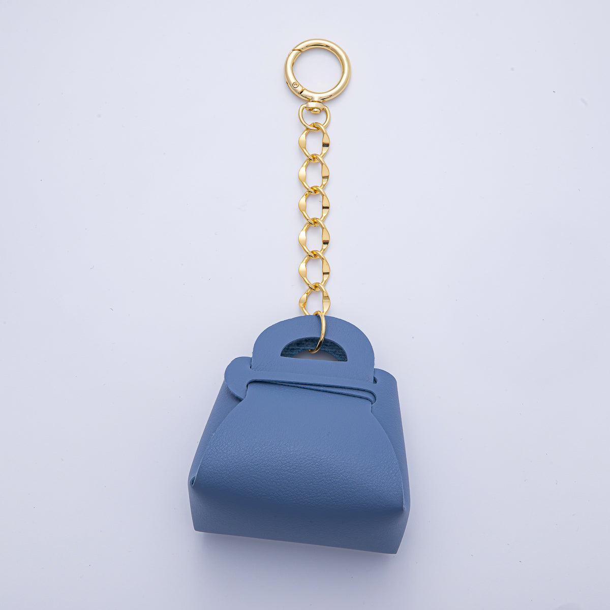 Faux Leather Black, Brown, White, Blue, Red, Pink Purse Bag Charm Keychain Key Ring Accessories | WB-00273