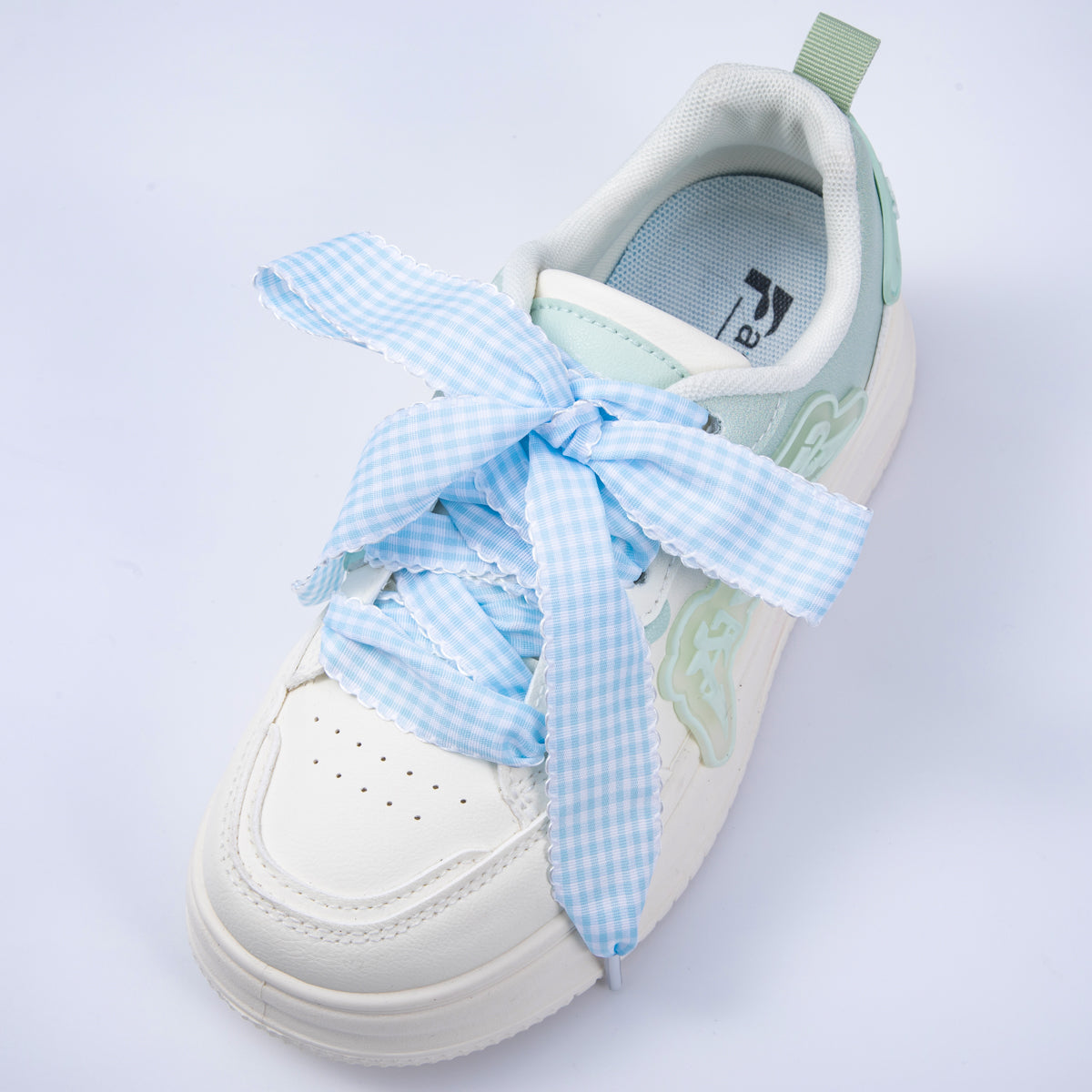 Black, Blue, Red, Pink Gingham Checkered Retro Ribbon Shoelaces | WB00296 - WB00299
