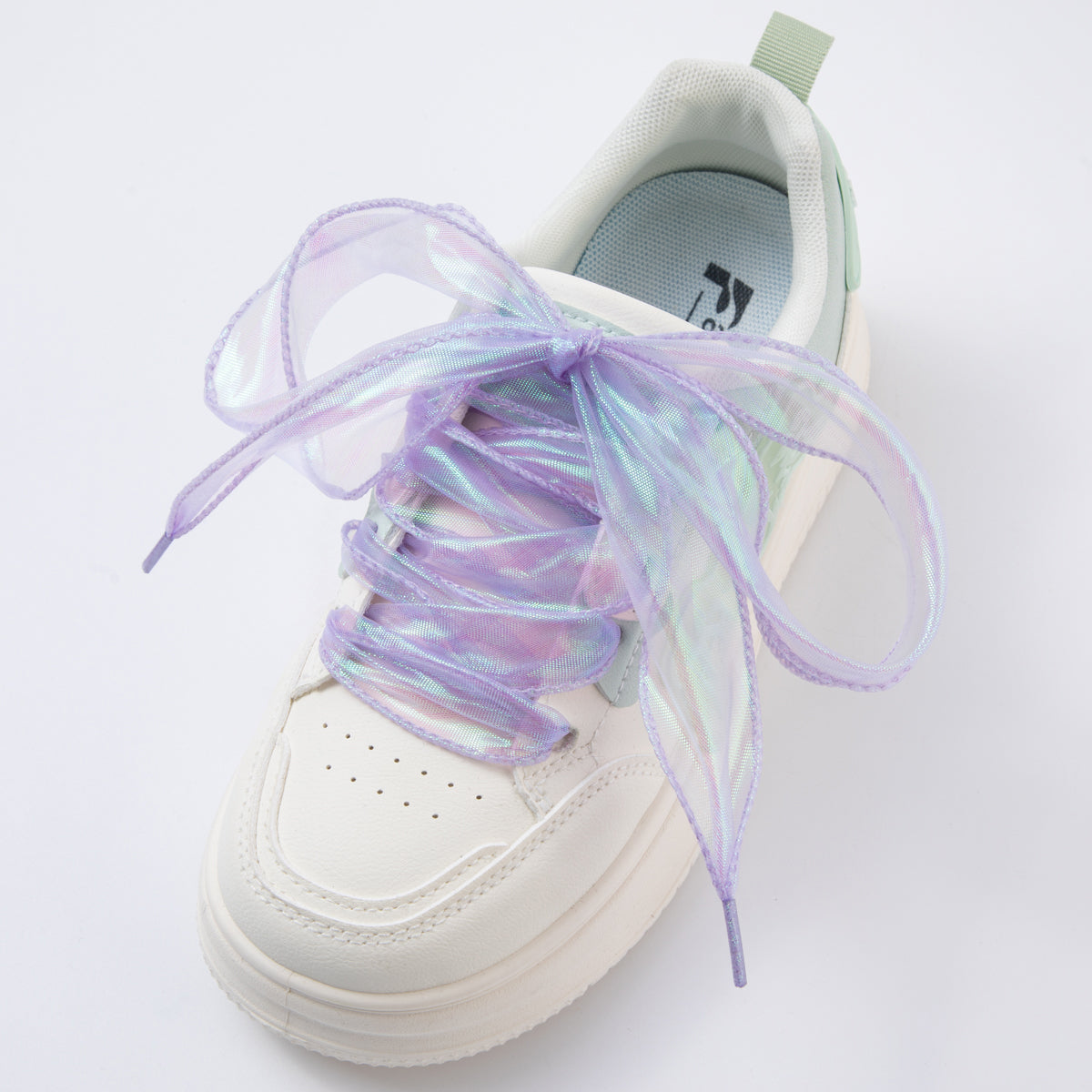 Iridescent Sheer Chiffon Fabric Ribbon Shoelaces | WB00312 - WB00314