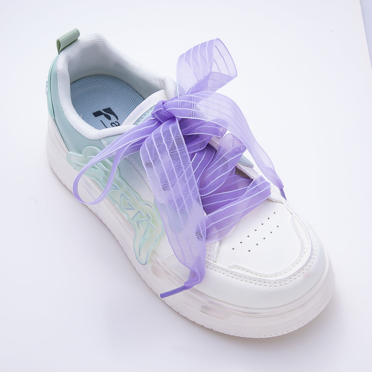 Yellow, Pink, Blue, Purple, Beige, Green Stripe Ribbon Shoelace Accessories | WB-00364 ~ WB-00369