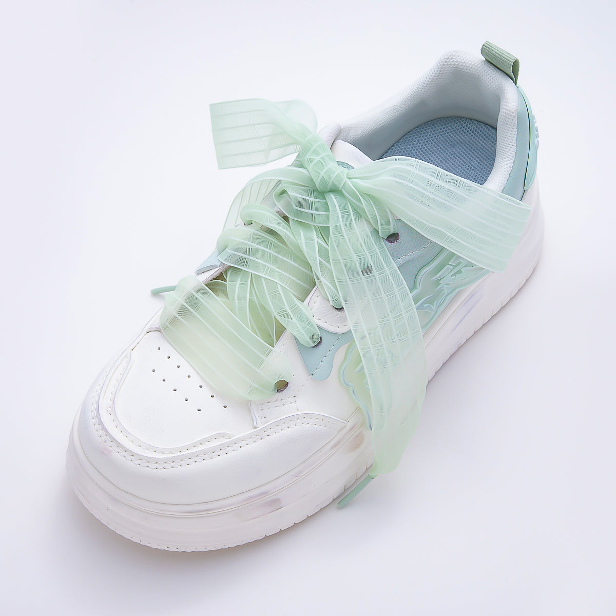 Yellow, Pink, Blue, Purple, Beige, Green Stripe Ribbon Shoelace Accessories | WB-00364 ~ WB-00369
