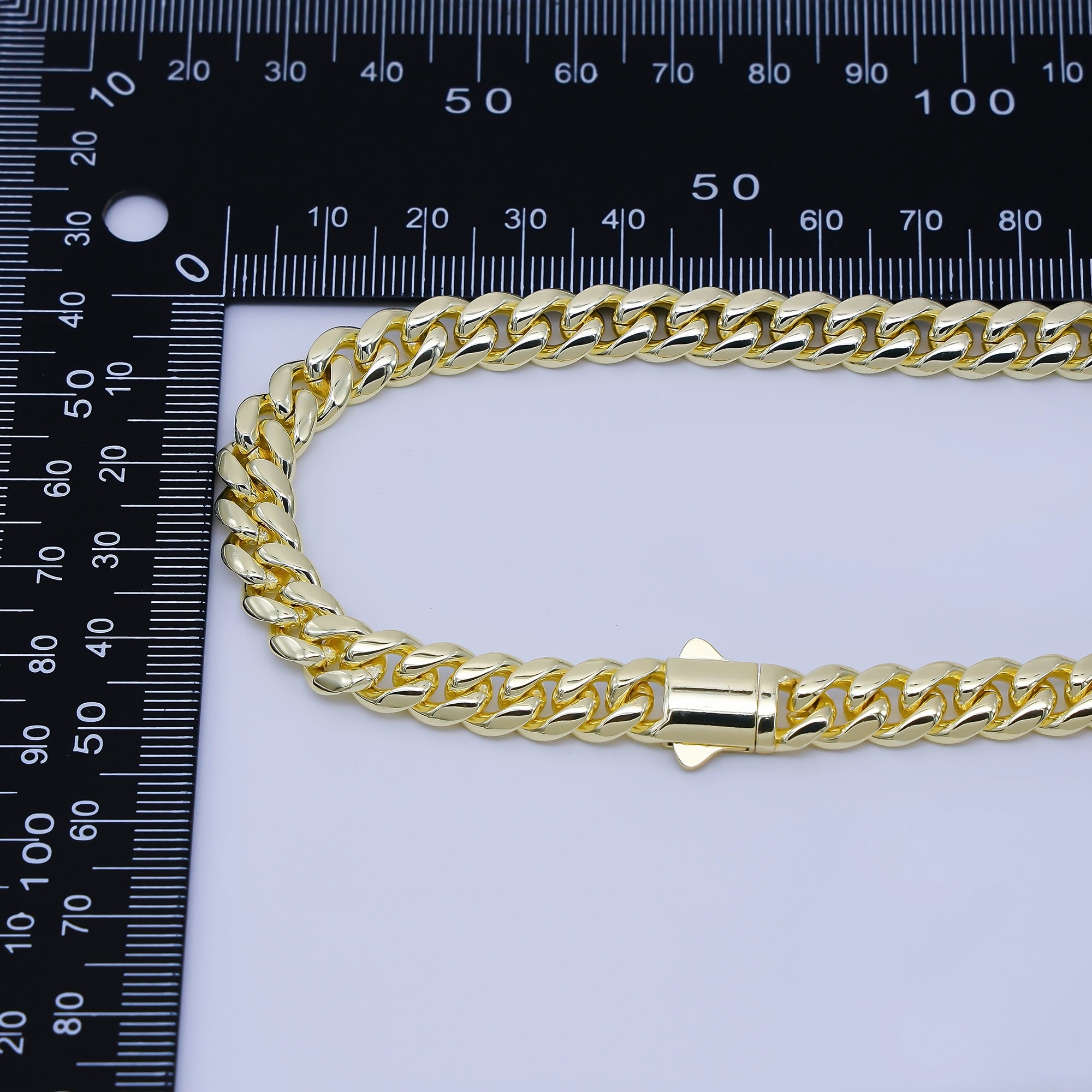 Chunky Gold Stainless Steel Men's Cuban Link Chain Necklace 18.11” Long, 12mm Wide WA-3908