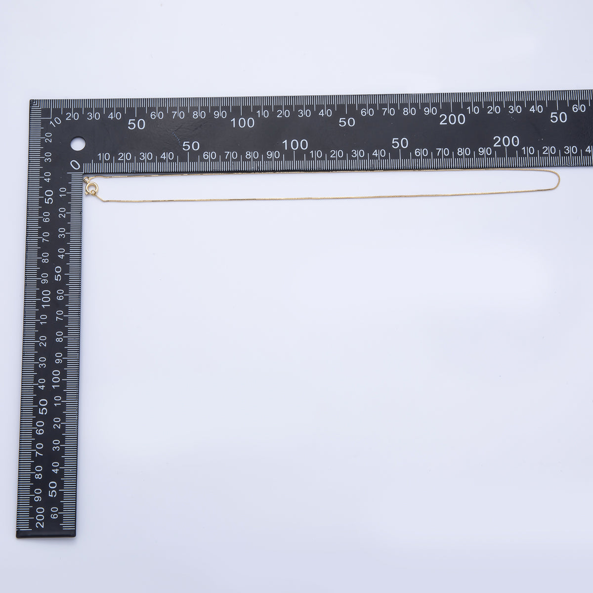 18K Gold Filled 0.5mm Minimalist Box Chain 18.11 Inch Necklace | WA-3991