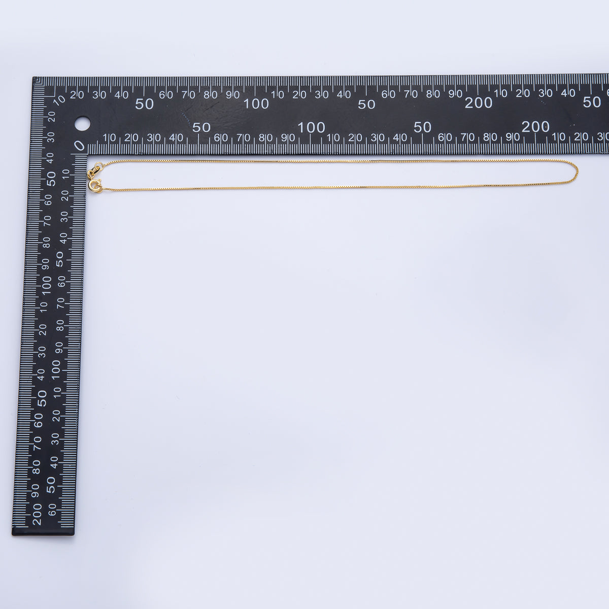 18K Gold Filled 1mm Minimalist Box Chain 17.5 Inch Necklace | WA-3987