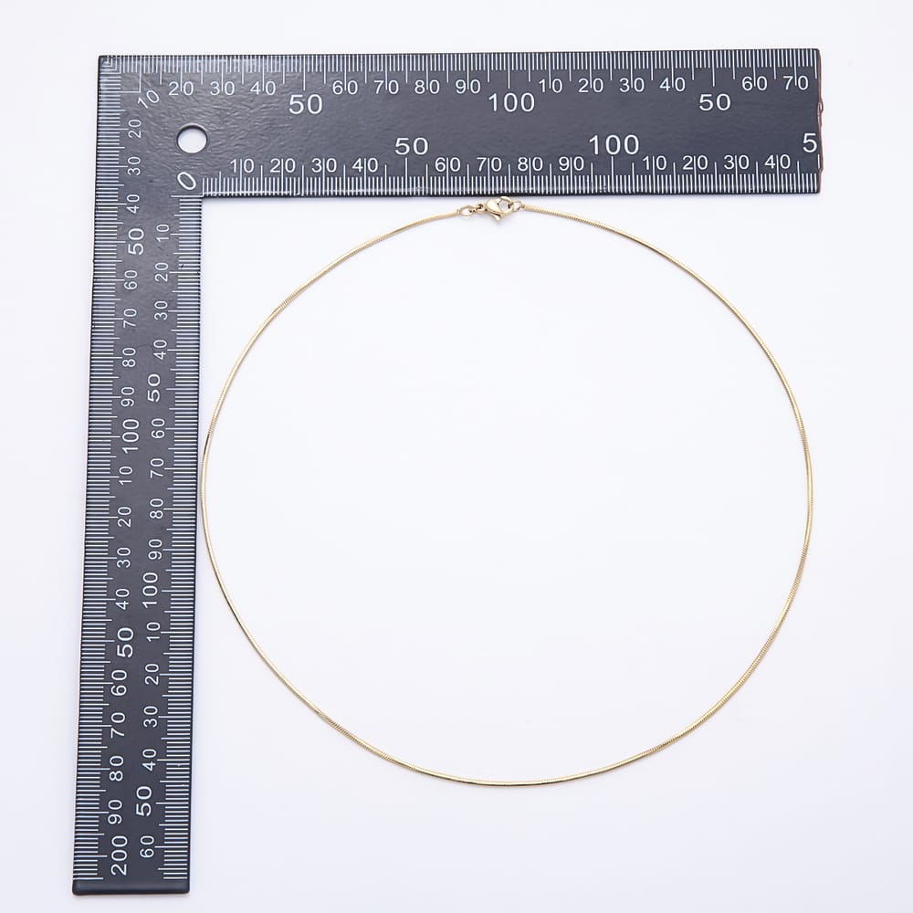 Stainless Steel 1.2mm Minimalist Ribbed Snake Chain 18 Inch Necklace | WA-01510