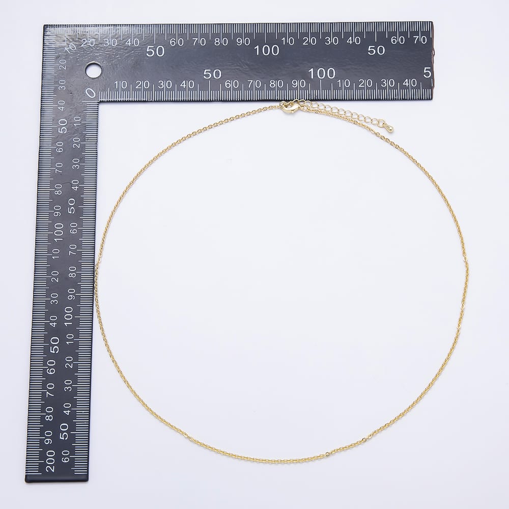 16K Gold Filled 1.7mm Minimalist Cable Chain 20 Inch Necklace | WA-01982