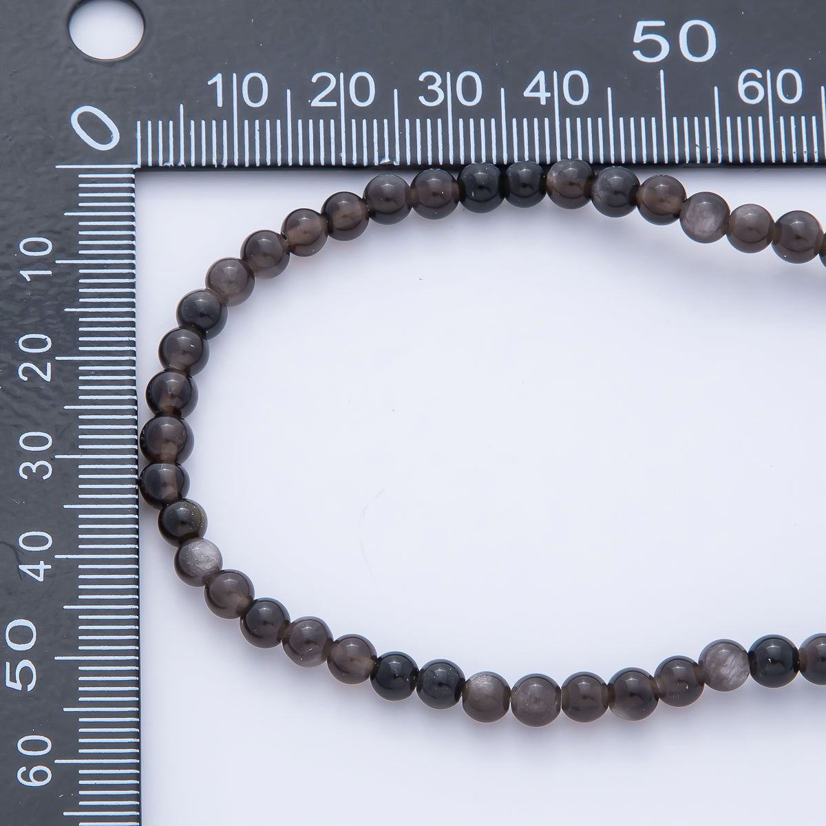 4.4mm Black Dyed Agate Rondelle Bead Strands Findings | WA-3482