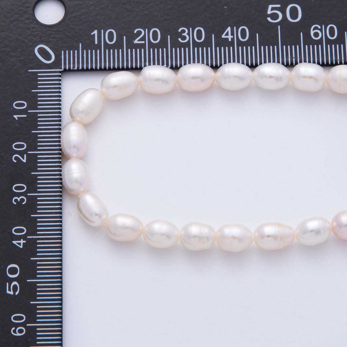 6.4mm White Freshwater Pearl Button Strand Finding | WA-4051