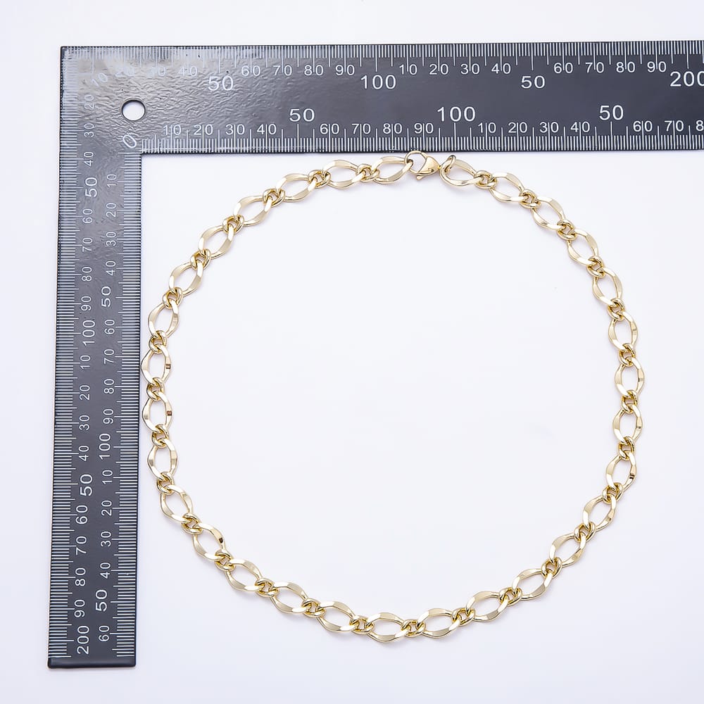 Stainless Steel 6mm Minimalist Geometric Chain 19 Inch Necklace | WA-01662