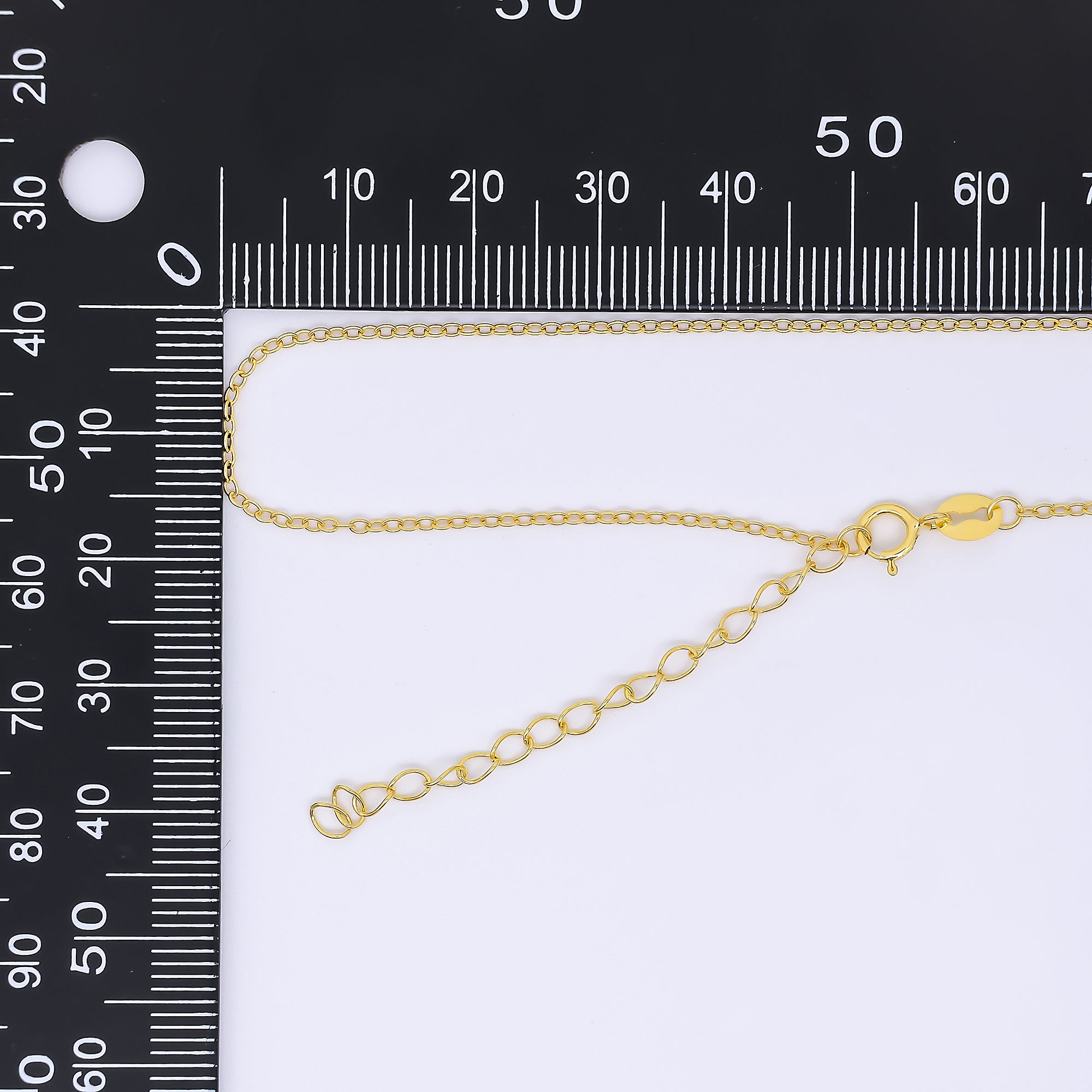 24K Gold Vermeil S925 1.4mm Dainty Classic Cable Chain 20 Inch Necklace | WA-3246