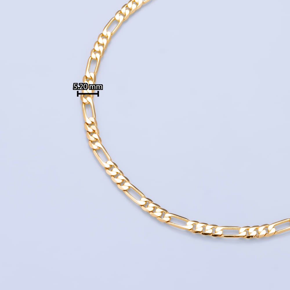 24K Gold Filled 5mm Minimalist Mariner Chain 23.5 Inch Necklace | WA-00097