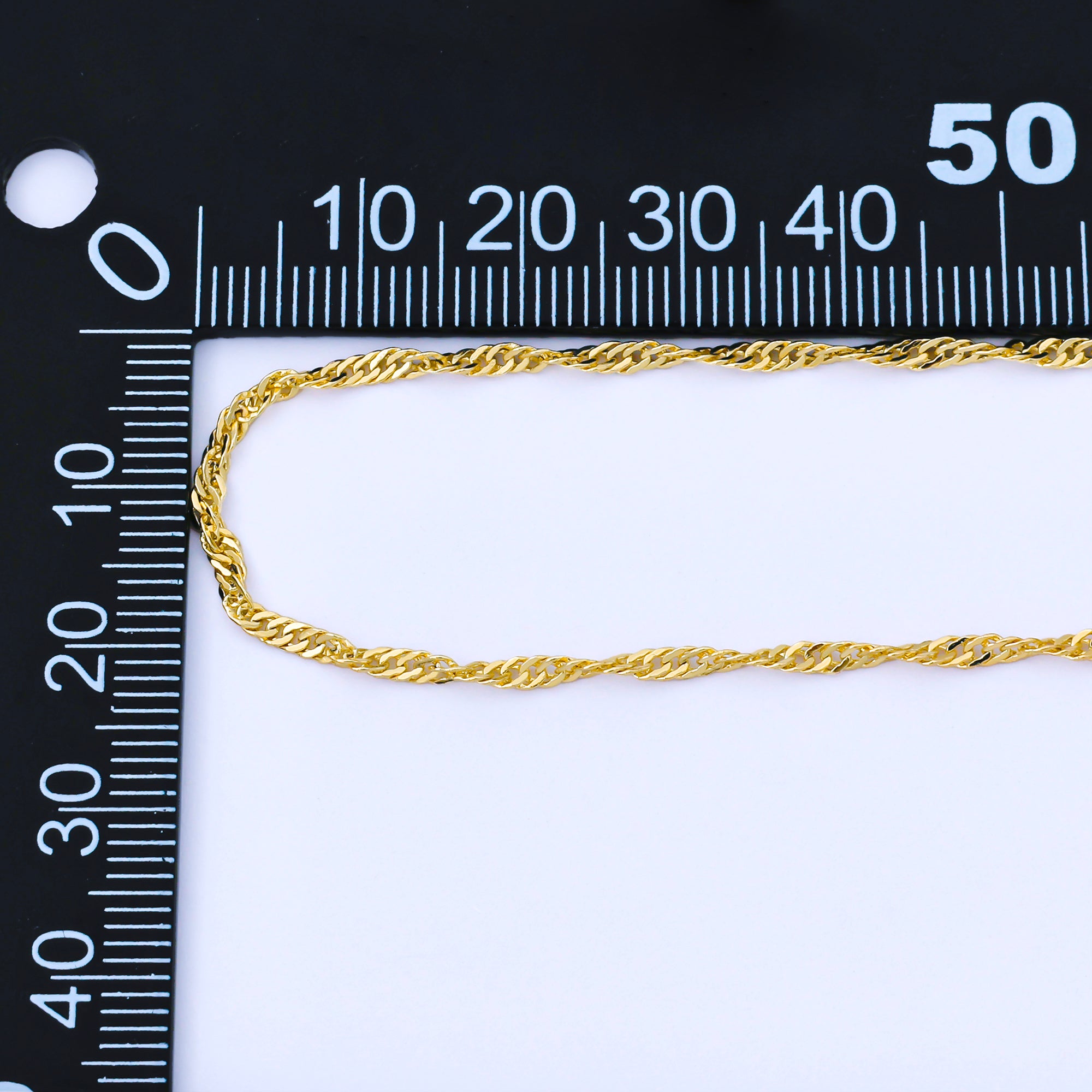 14k Gold Filled Singapore Twist Chain Necklace, Gold Filled Rope Chain Necklace Ready to Wear | WA-773 Clearance Pricing