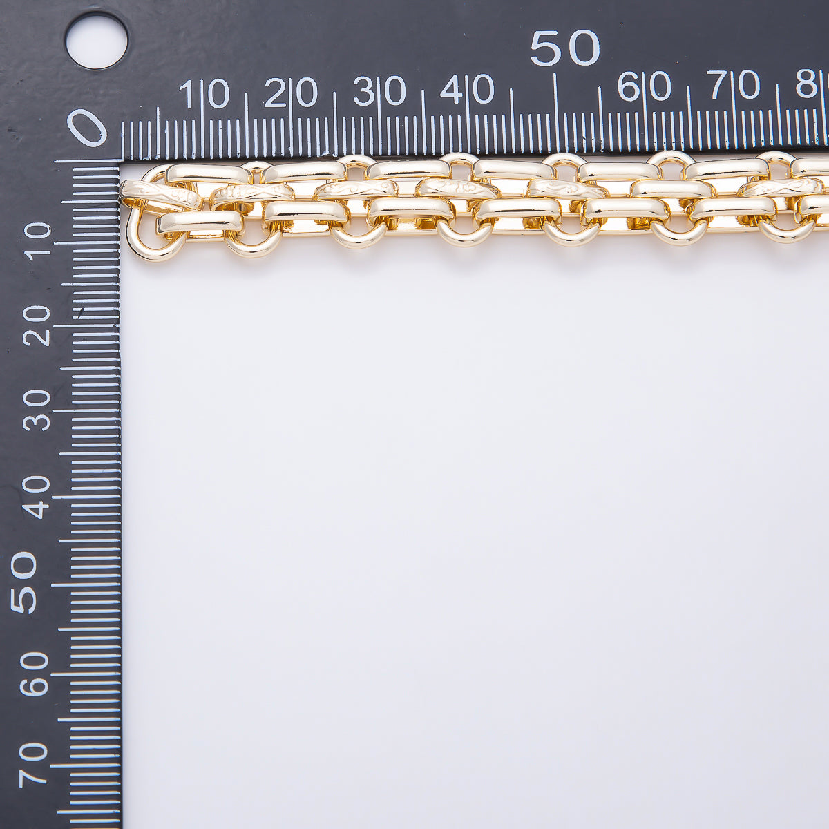 16K Gold Filled 11.5mm Multi Paperclip Geometric Link Unfinished Chain by Yard | Roll-01895
