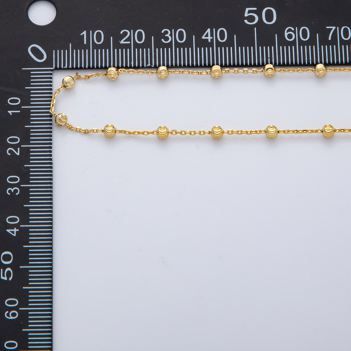 16K Gold Filled 3mm Ball Satellite Unfinished Chain by Yard | Roll-1765