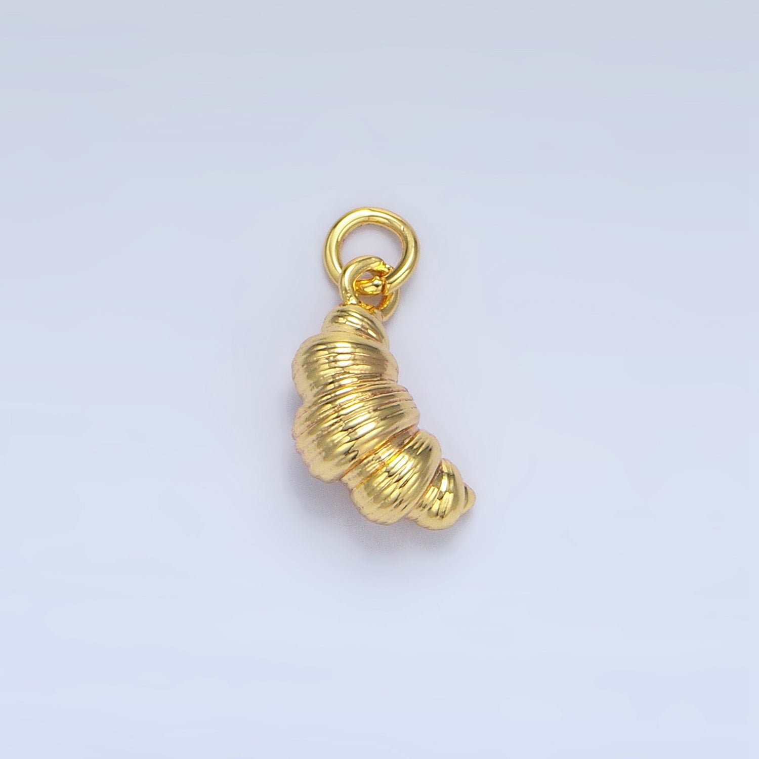 24K Gold Filled Mini Croissant Pastry Multidimensional Minimalist Charm | X599
