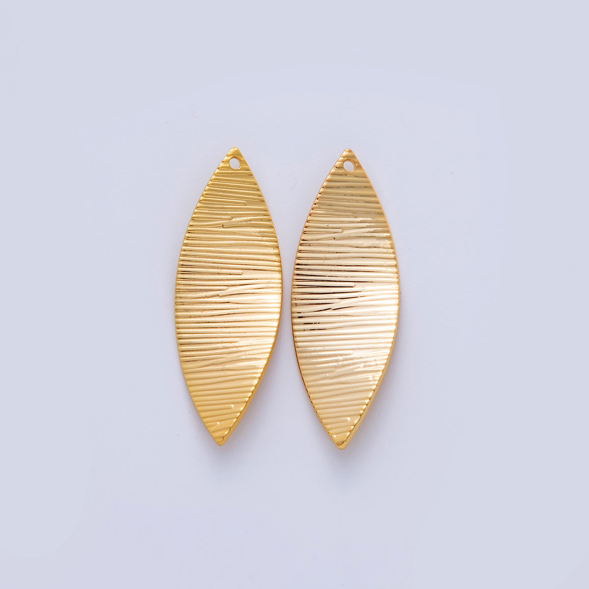 18K Gold Filled 35mm Multiple Linear Curved Sphere Charm Finding | Z1199
