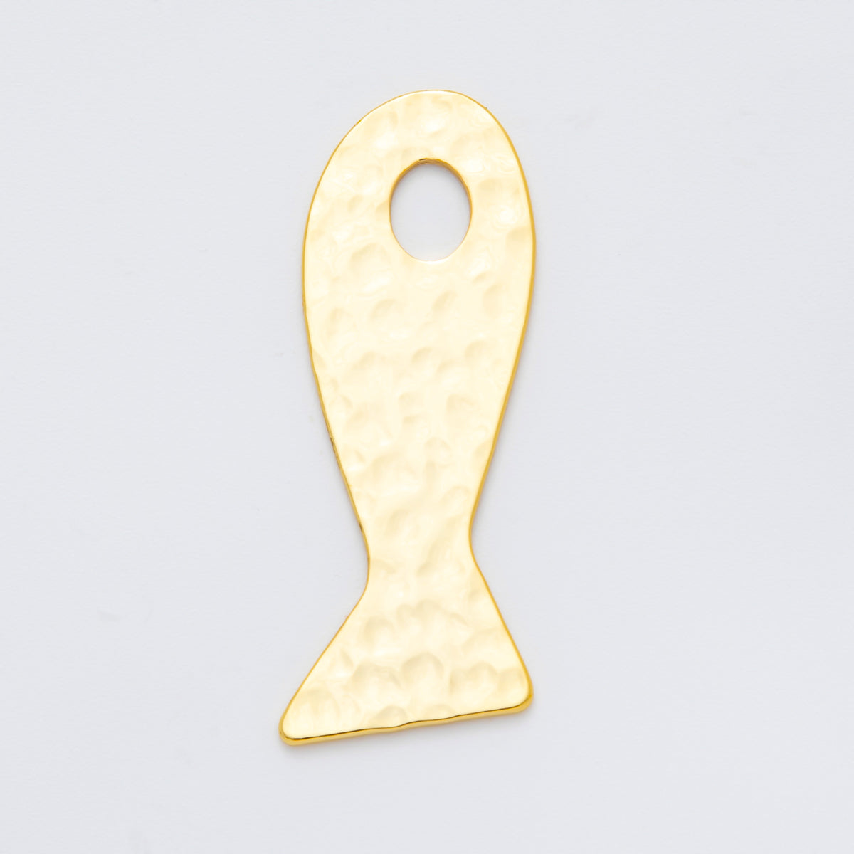 18K Gold Filled 51mm Hammered Ocean Animal Charm Finding | AF1256