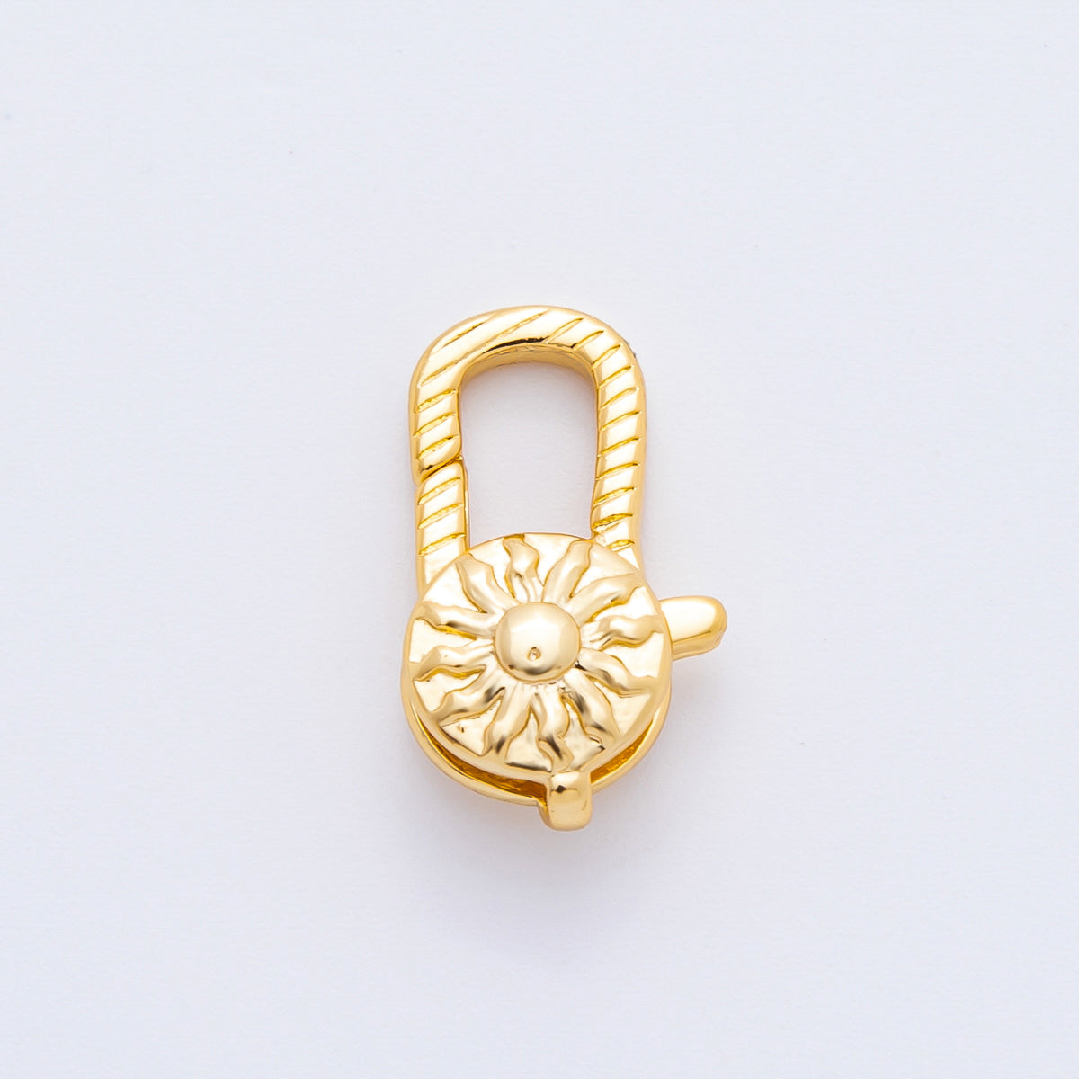 18K Gold Filled 18mm Sunflower Blossom Lobster Clasp Charm Finding | Z1427