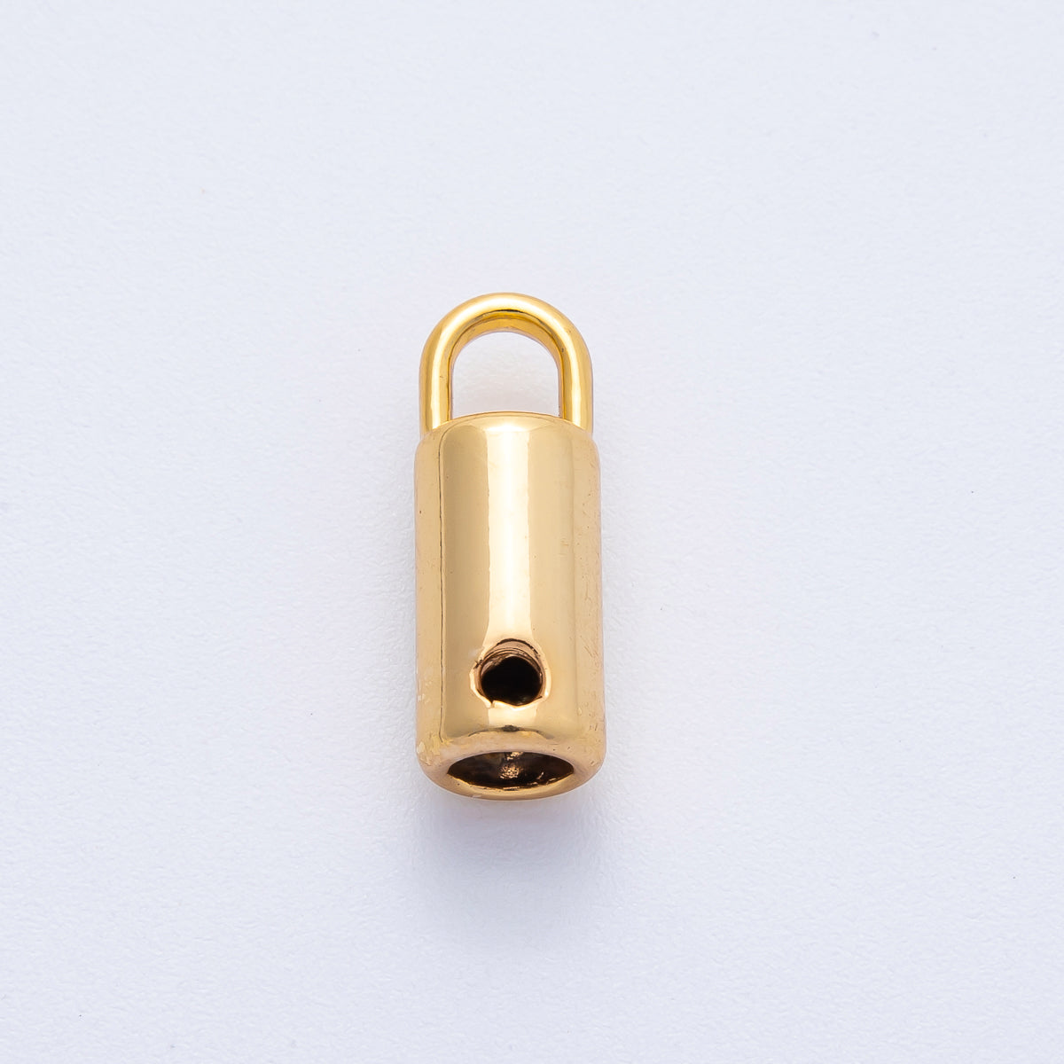 18K Gold Filled 21mm Minimalist Tube Cylinder End Cap Finding | Z1671