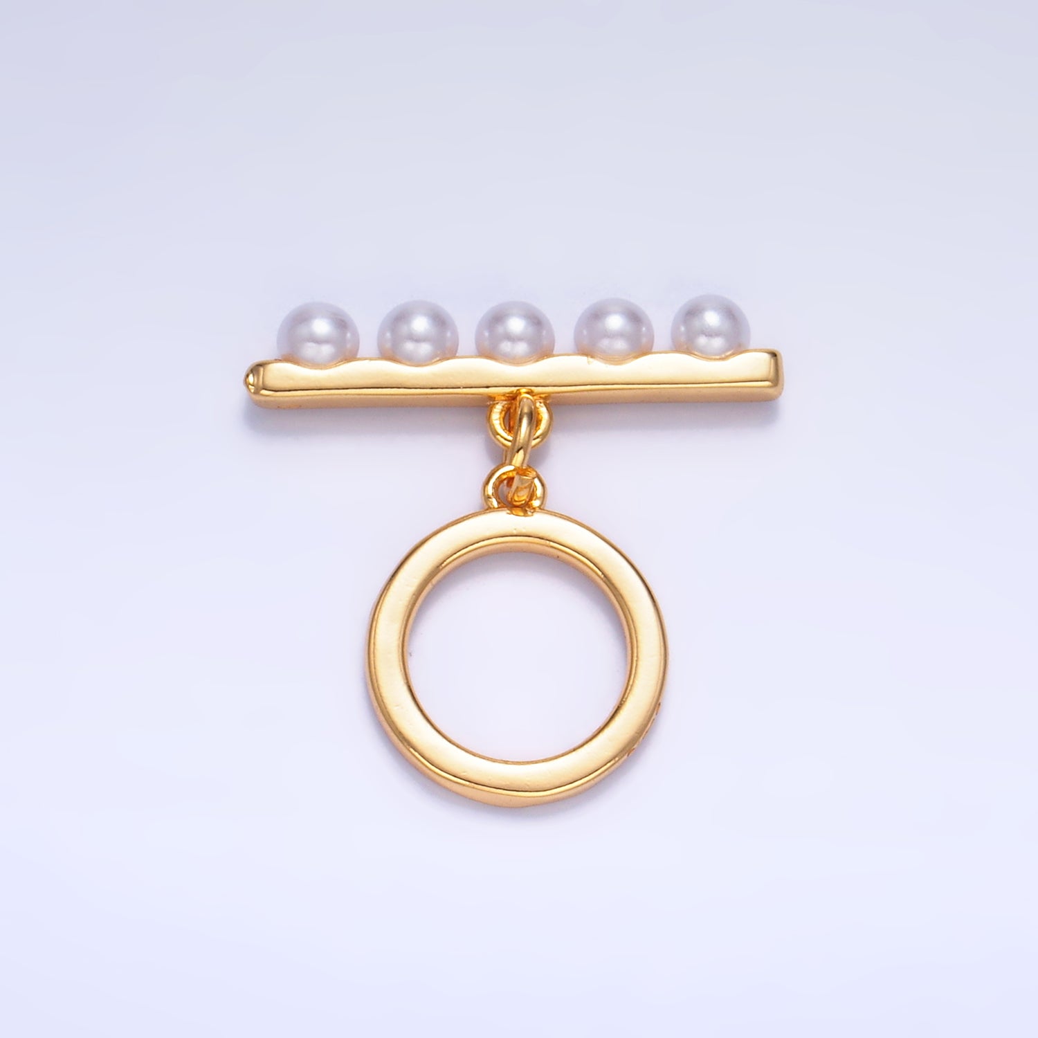 24K Gold Filled 22mm Pearl Minimalist Toggle Clasps Closure Findings in Gold & Silver | Z1038