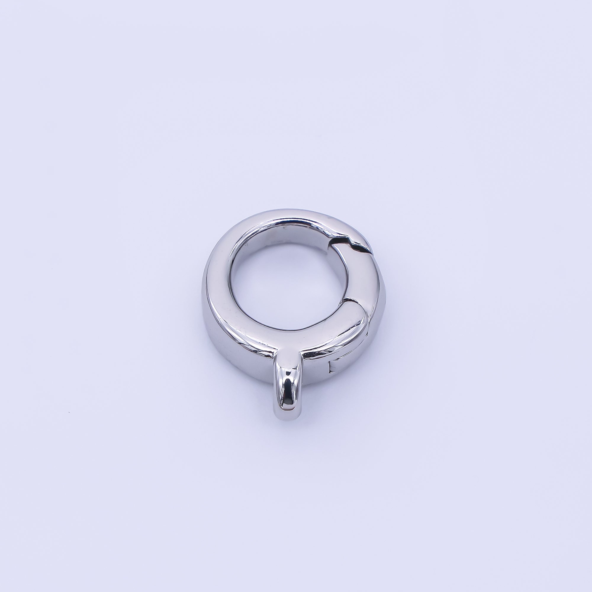 24K Gold Filled 10mm Round Push Gate Clasp Finding in Gold & Silver | Z1280