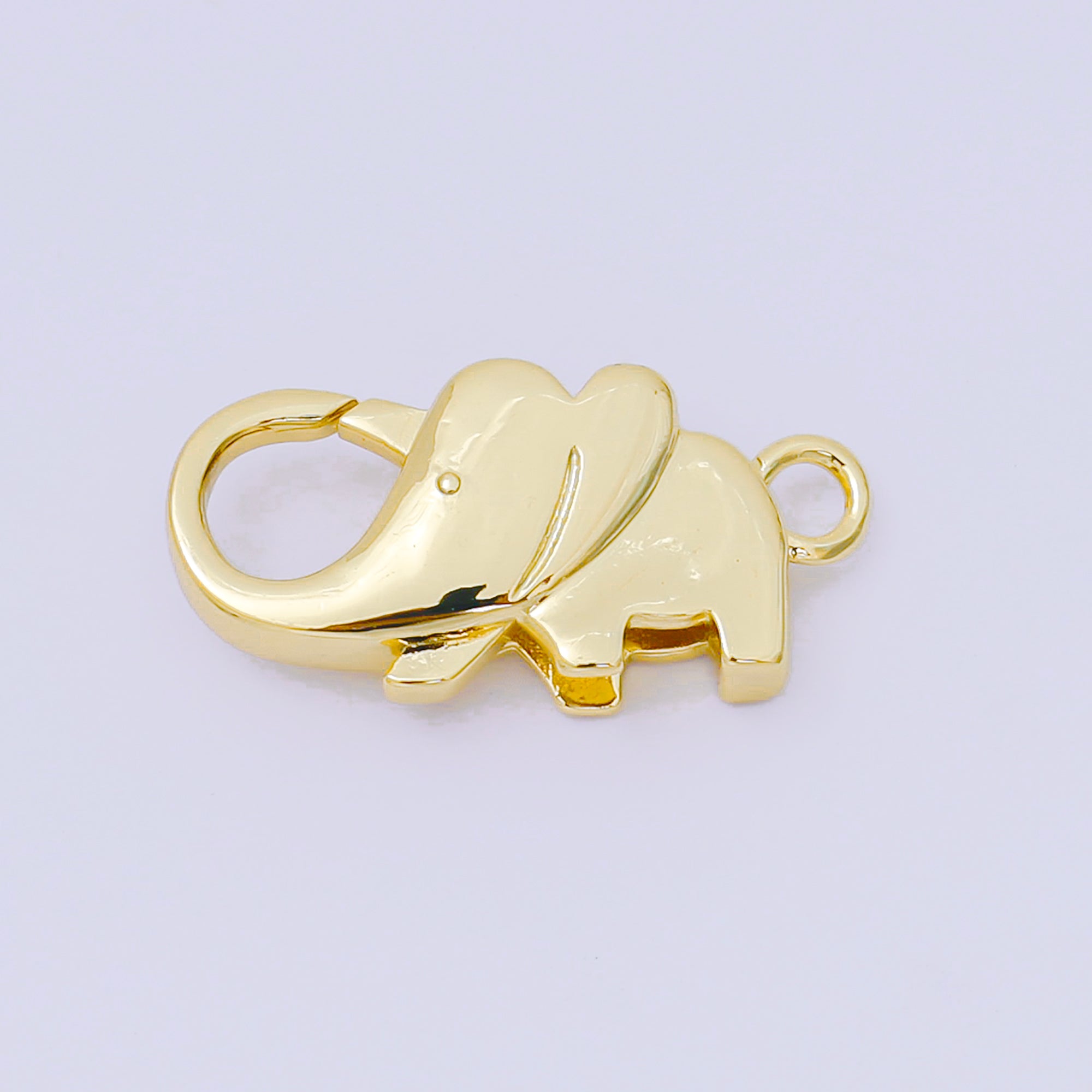 24K Gold Filled Elephant-Shaped Lobster Clasp Closure Finding in Gold & Silver | Z-1318
