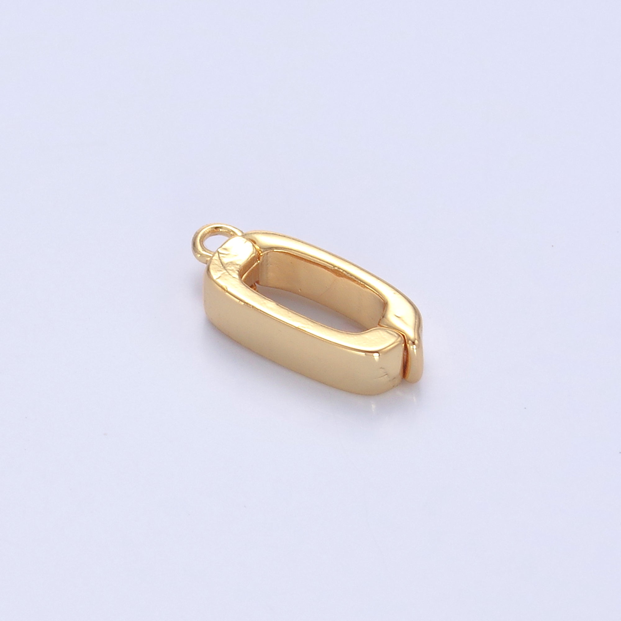 24K Gold Filled 13mm Hinged Rectangular Bail Pendant Spacer Holder | Z1319