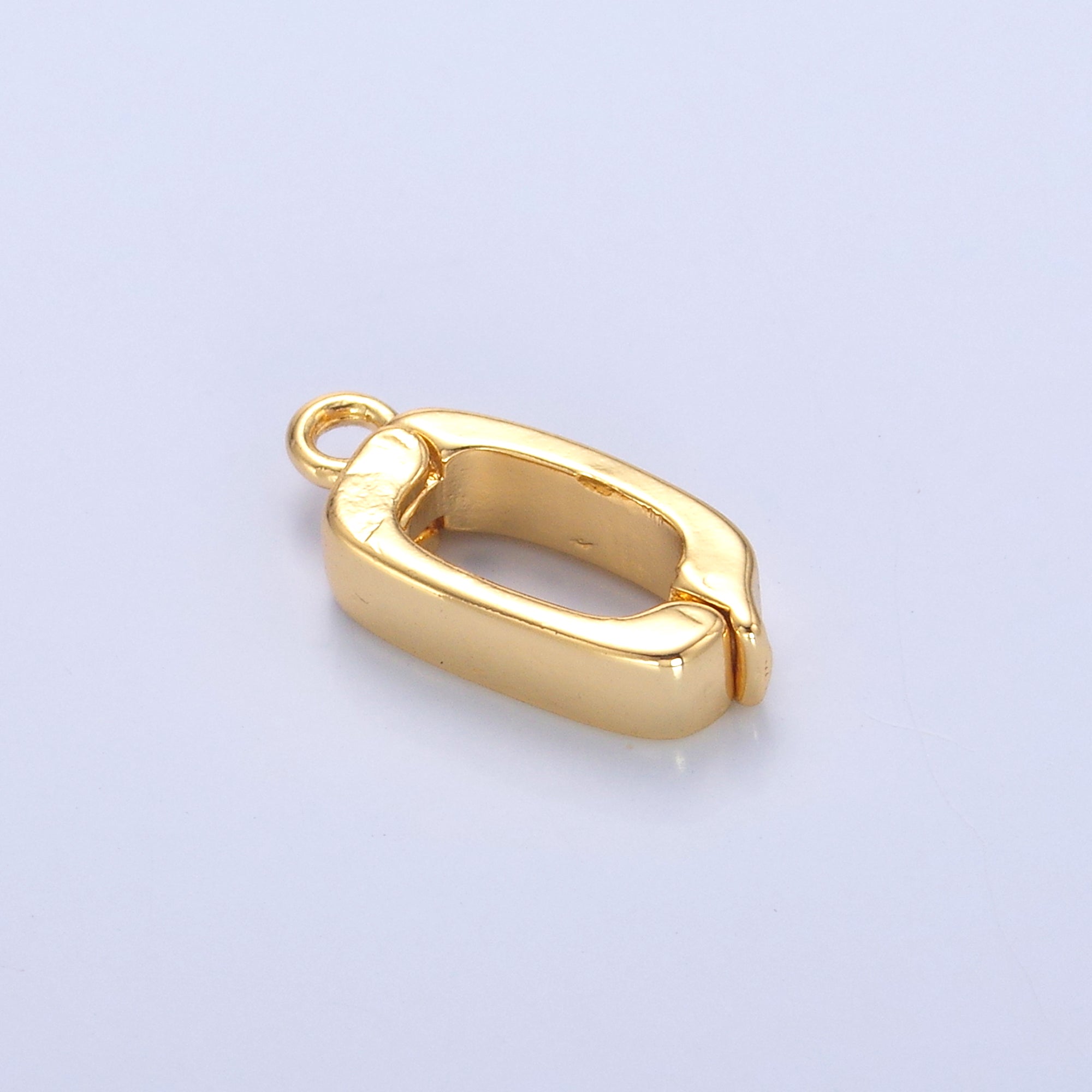 24K Gold Filled 14mm Hinged Rectangular Bail Pendant Spacer Holder | Z1320