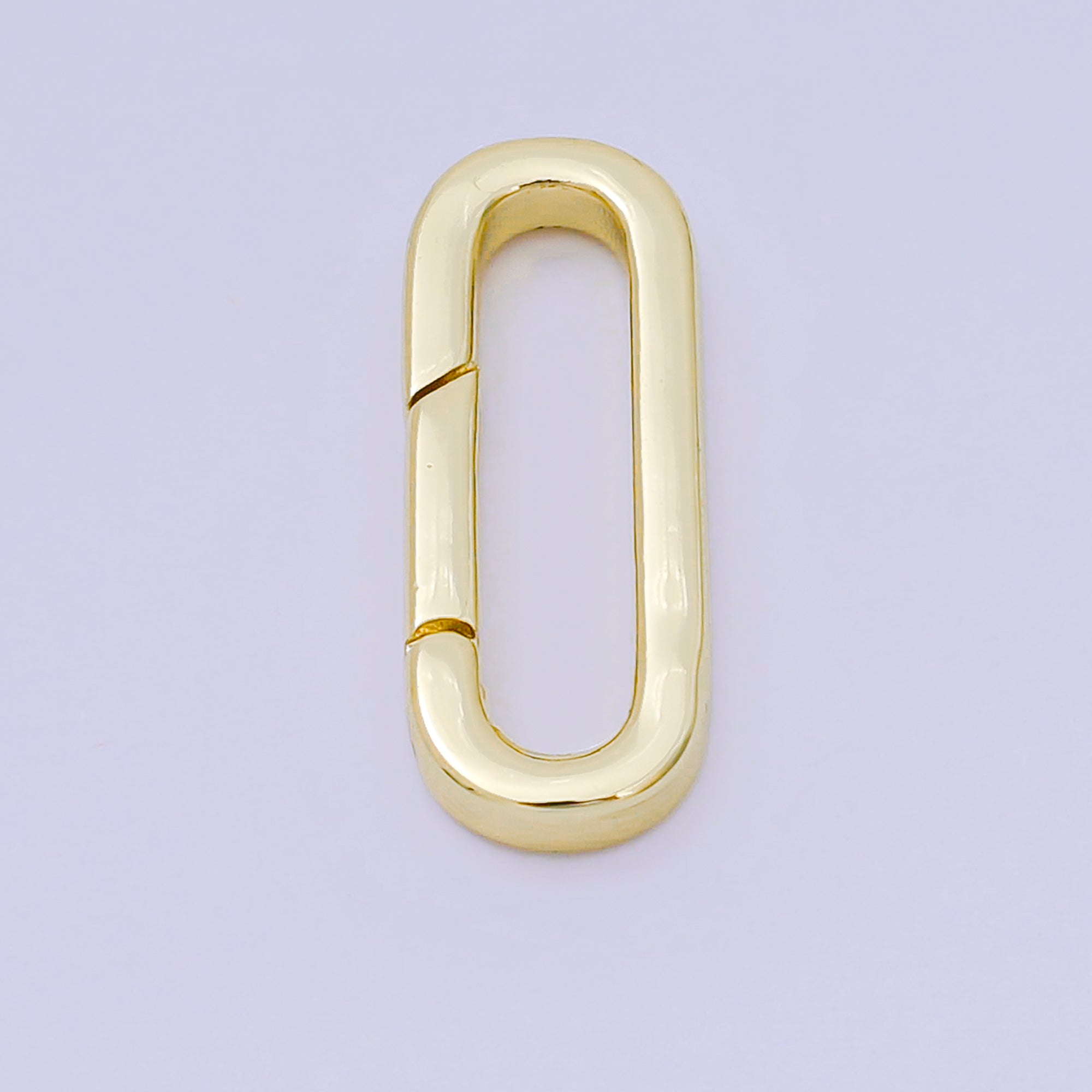 14K Gold Filled 21mm Long Oval Push Gate Clasp Closure Finding in Gold & Silver | Z1335