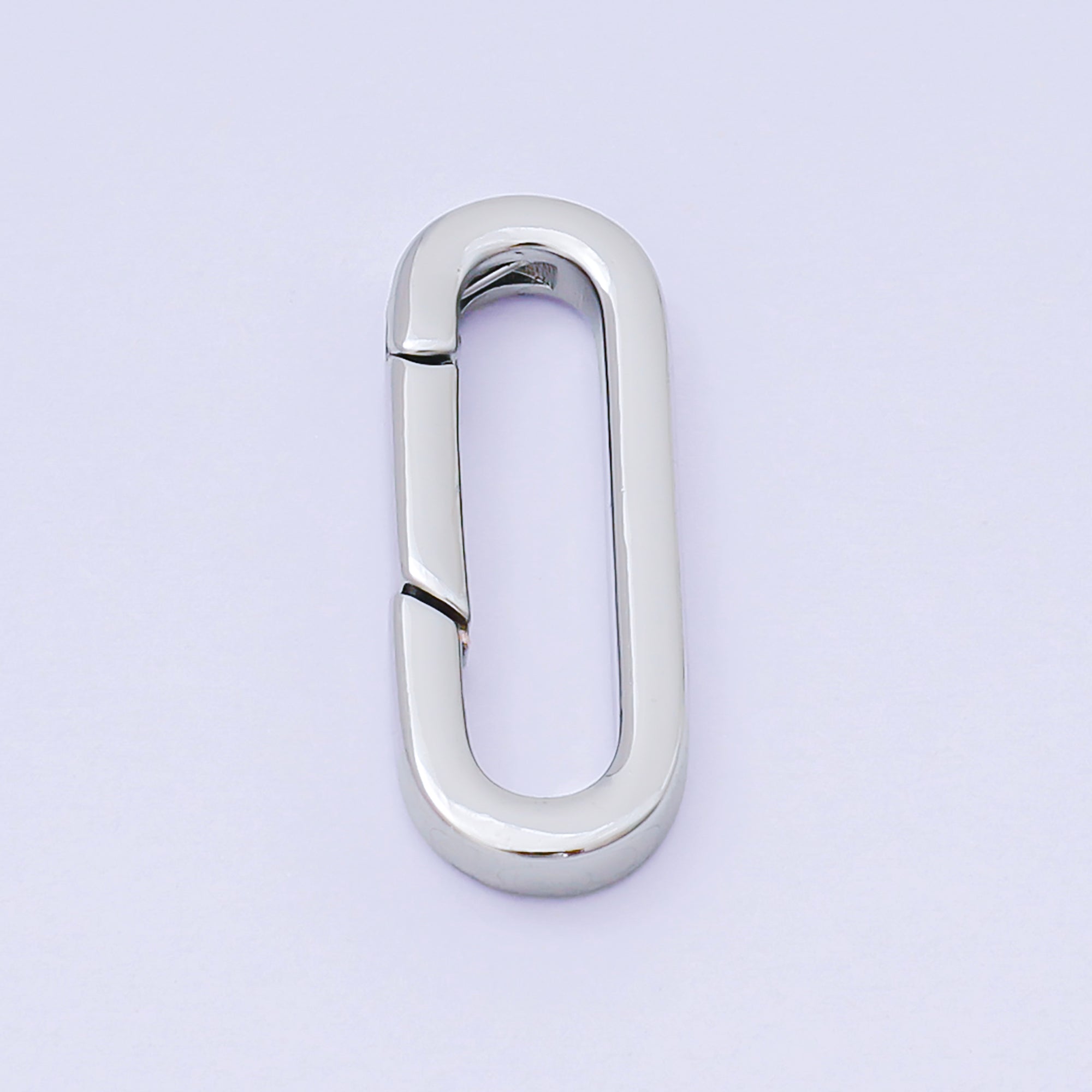 14K Gold Filled 21mm Long Oval Push Gate Clasp Closure Finding in Gold & Silver | Z1335