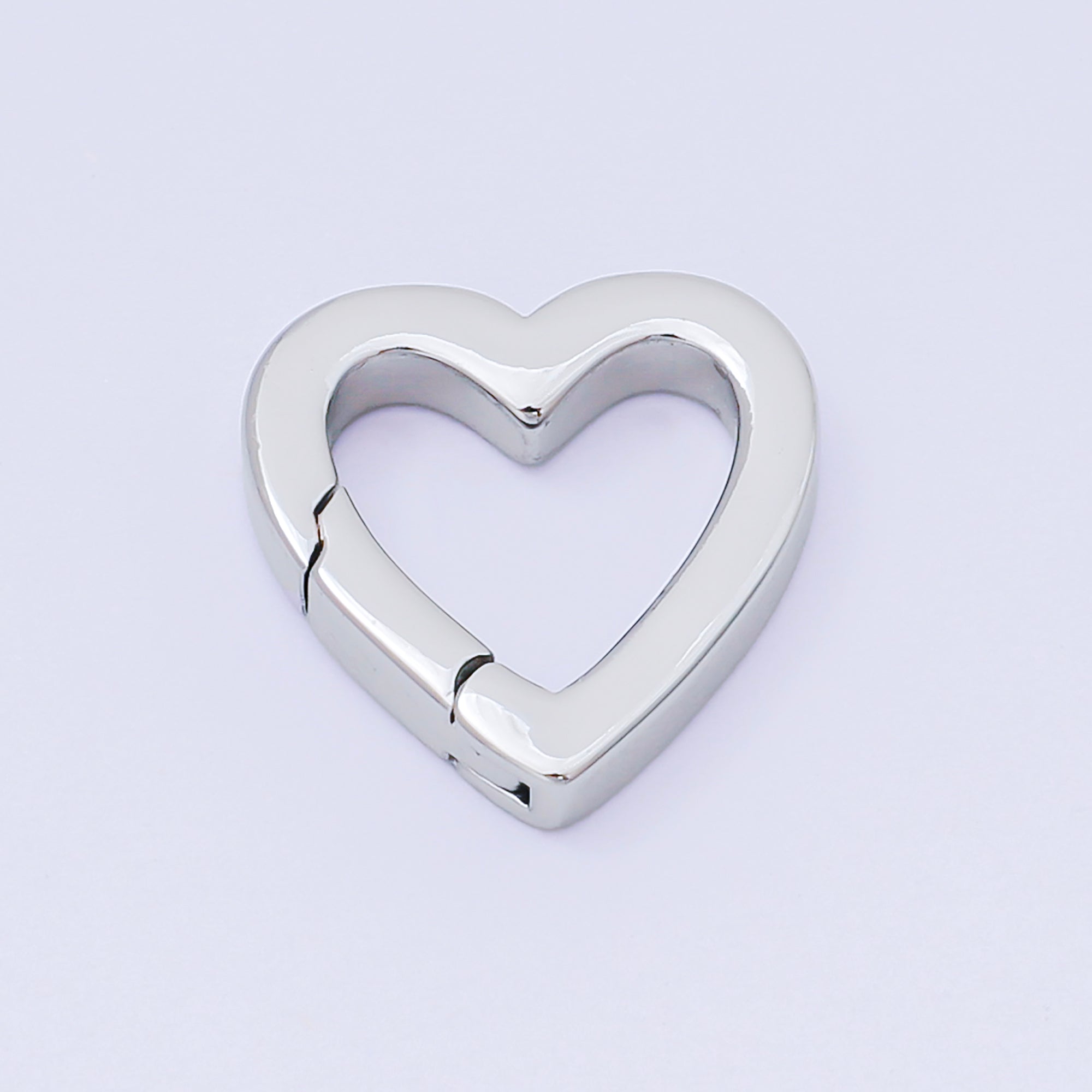 14K Gold Filled 16mm Heart-Shaped Push Gate Clasp Closure Finding in Gold & Silver | Z1336