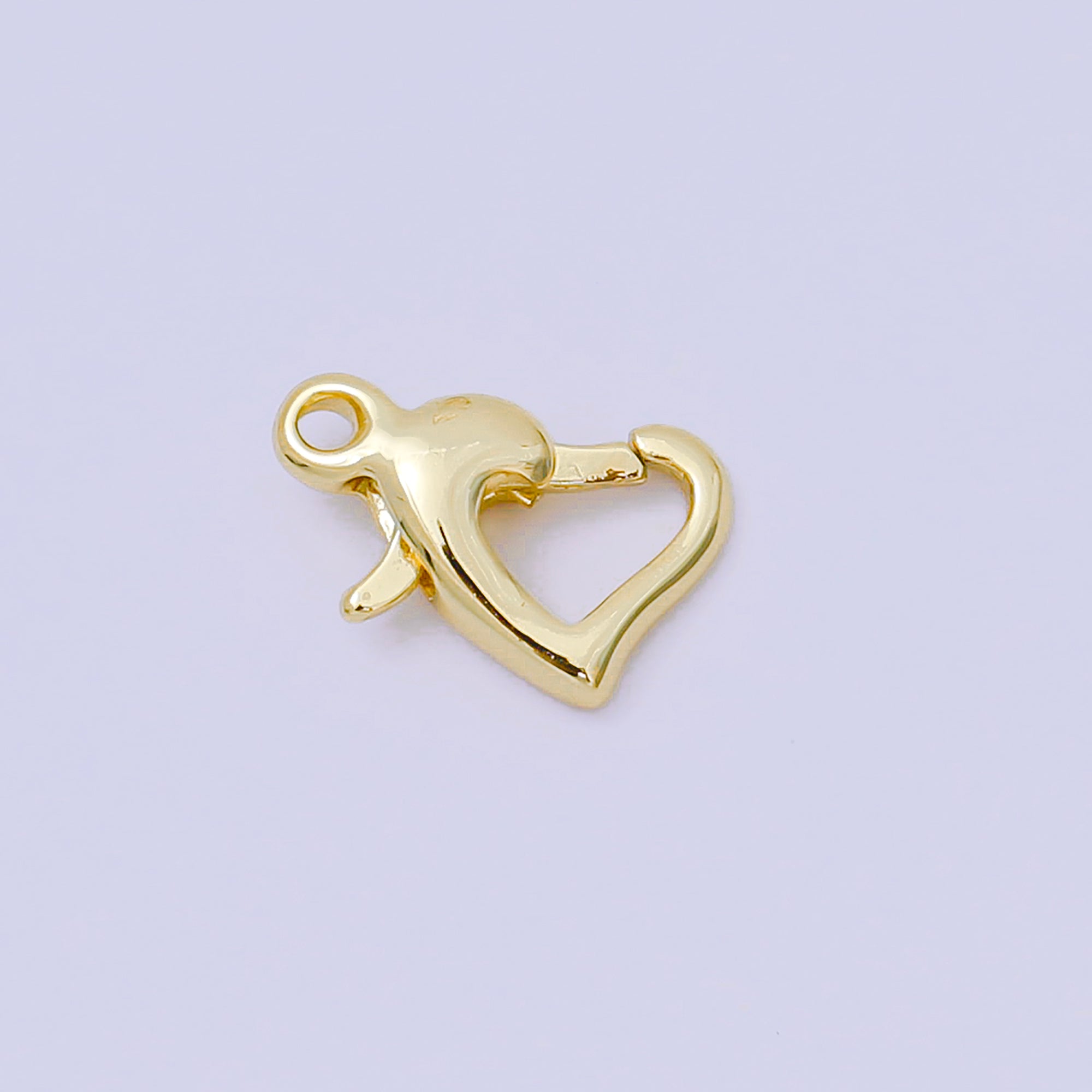 14K Gold Filled 13mm Heart-Shaped Lobster Clasp Closure Finding in Gold & Silver | Z1341