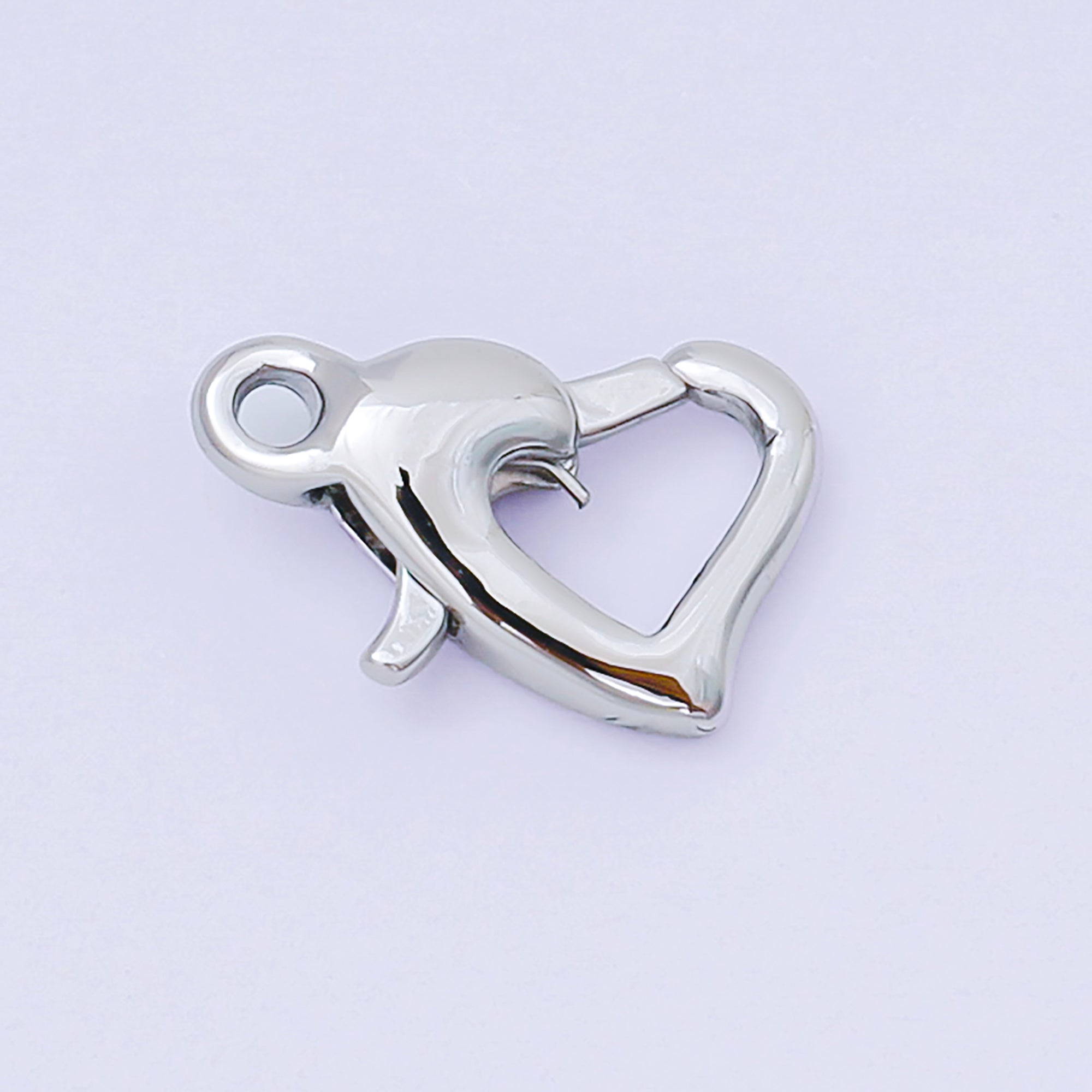 14K Gold Filled 13mm Heart-Shaped Lobster Clasp Closure Finding in Gold & Silver | Z1341