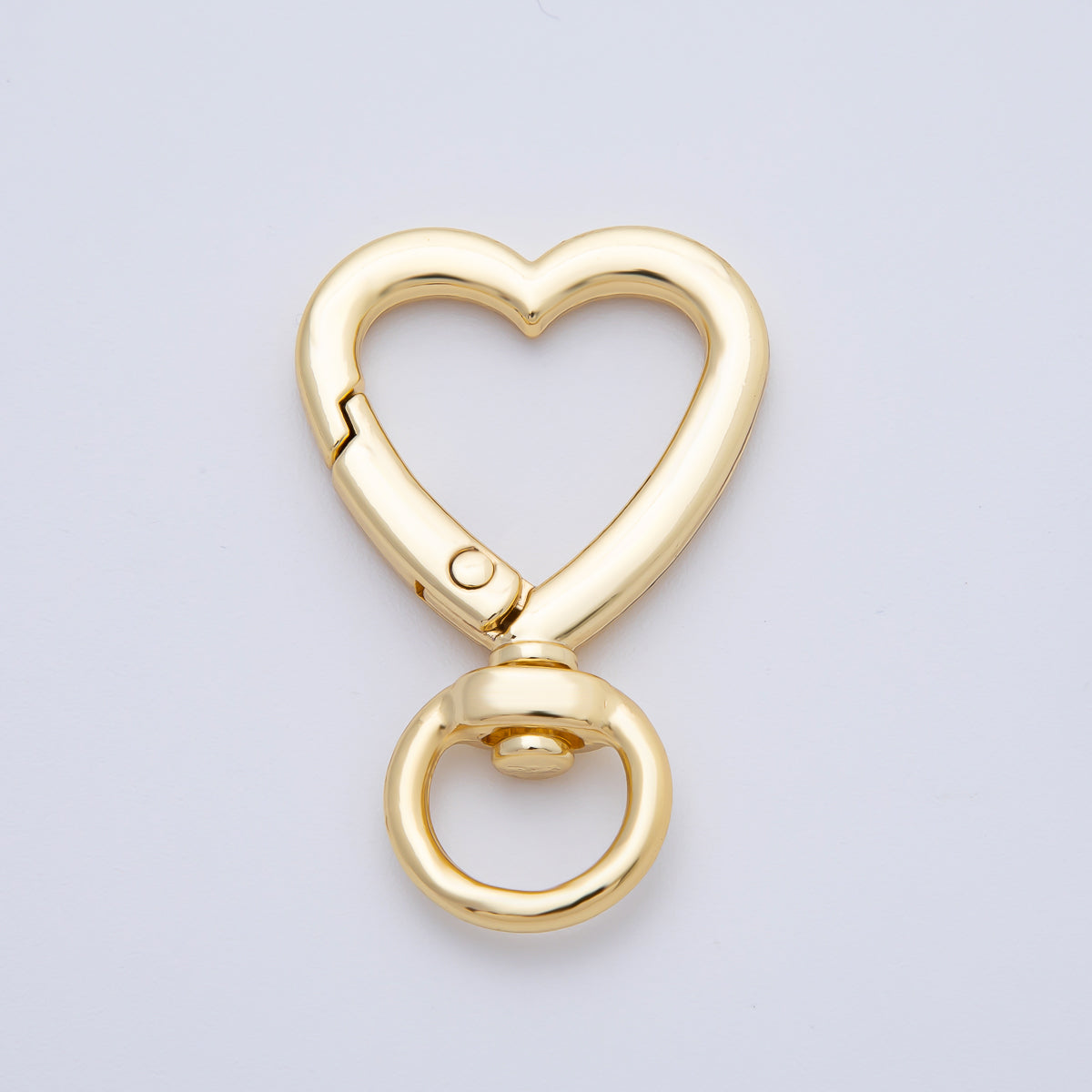Stainless Steel 41mm Heart-Shaped Push Gate Clasp Open Loop Closure Finding | Z1414