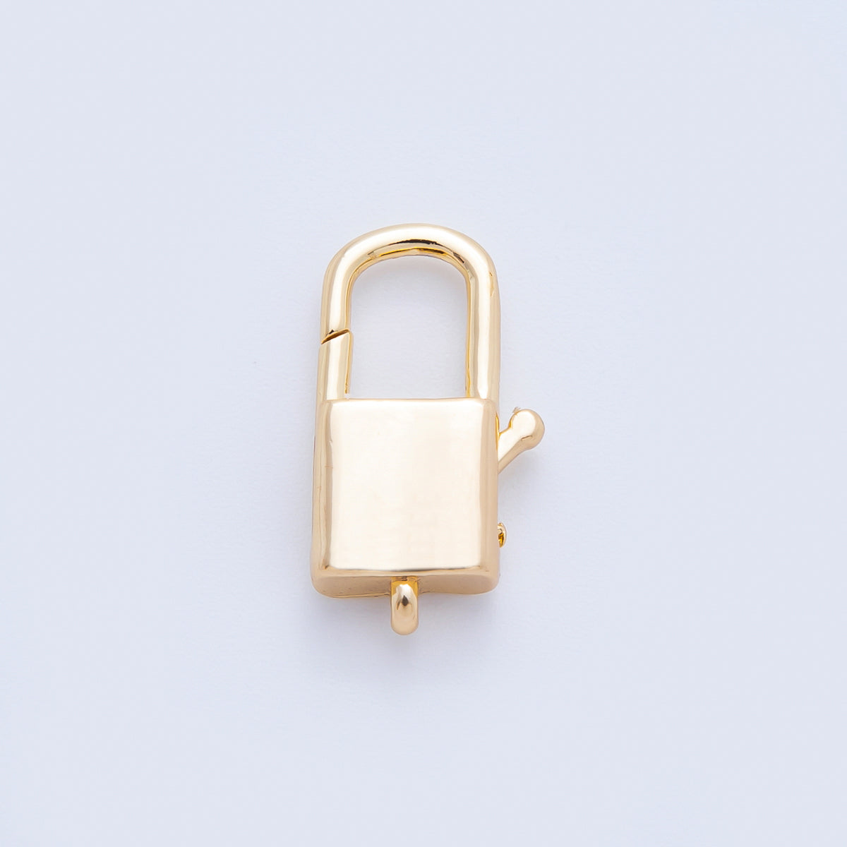 18K Gold Filled 18mm Padlock Lobster Clasp Charm Open Loop Finding | Z1417