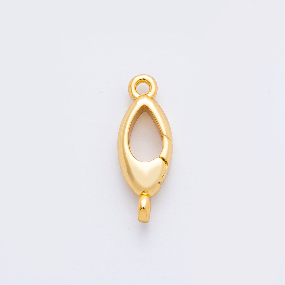 18K Gold Filled 17mm Rhombus Leaf-Like Push Gate Clasp Closure Connector Finding | Z1423