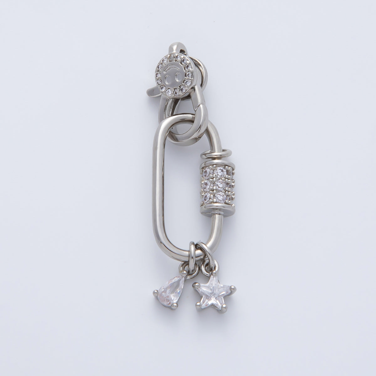 18K Gold Filled 33mm Star, Pear Cut CZ Lobster Clasp Finding | Z1449