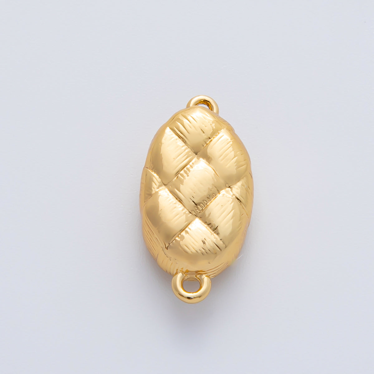 18K Gold Filled 20mm Quilted Box Clasps Closure Finding in Gold & Silver | Z1453