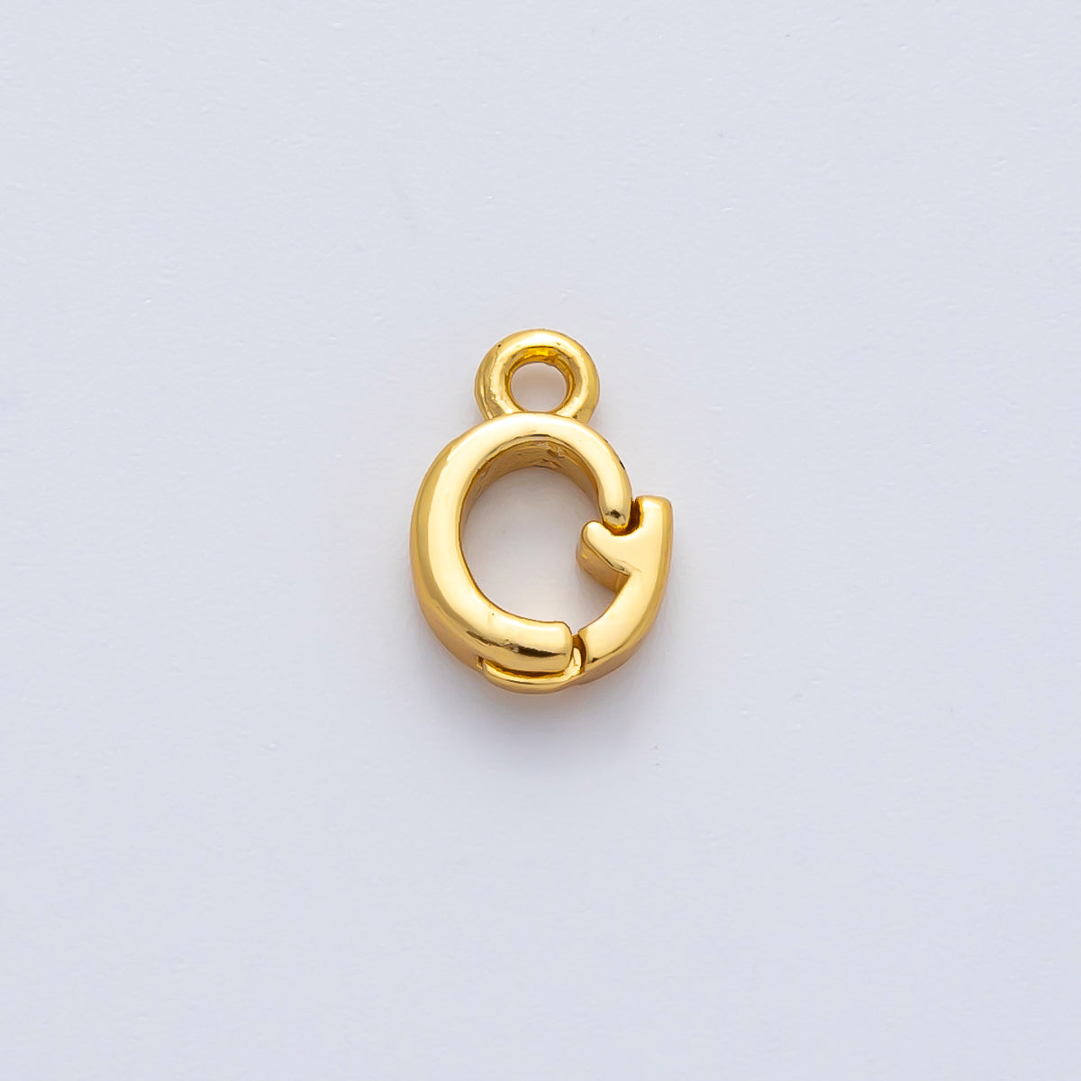 18K Gold Filled 10mm Snap Bail Clasp Open Charm Pendant Findings| Z1463