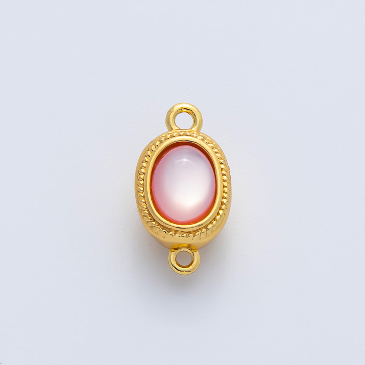 18K Gold Filled 15mm Red CZ Oval Box Clasps Closure Finding | Z1465