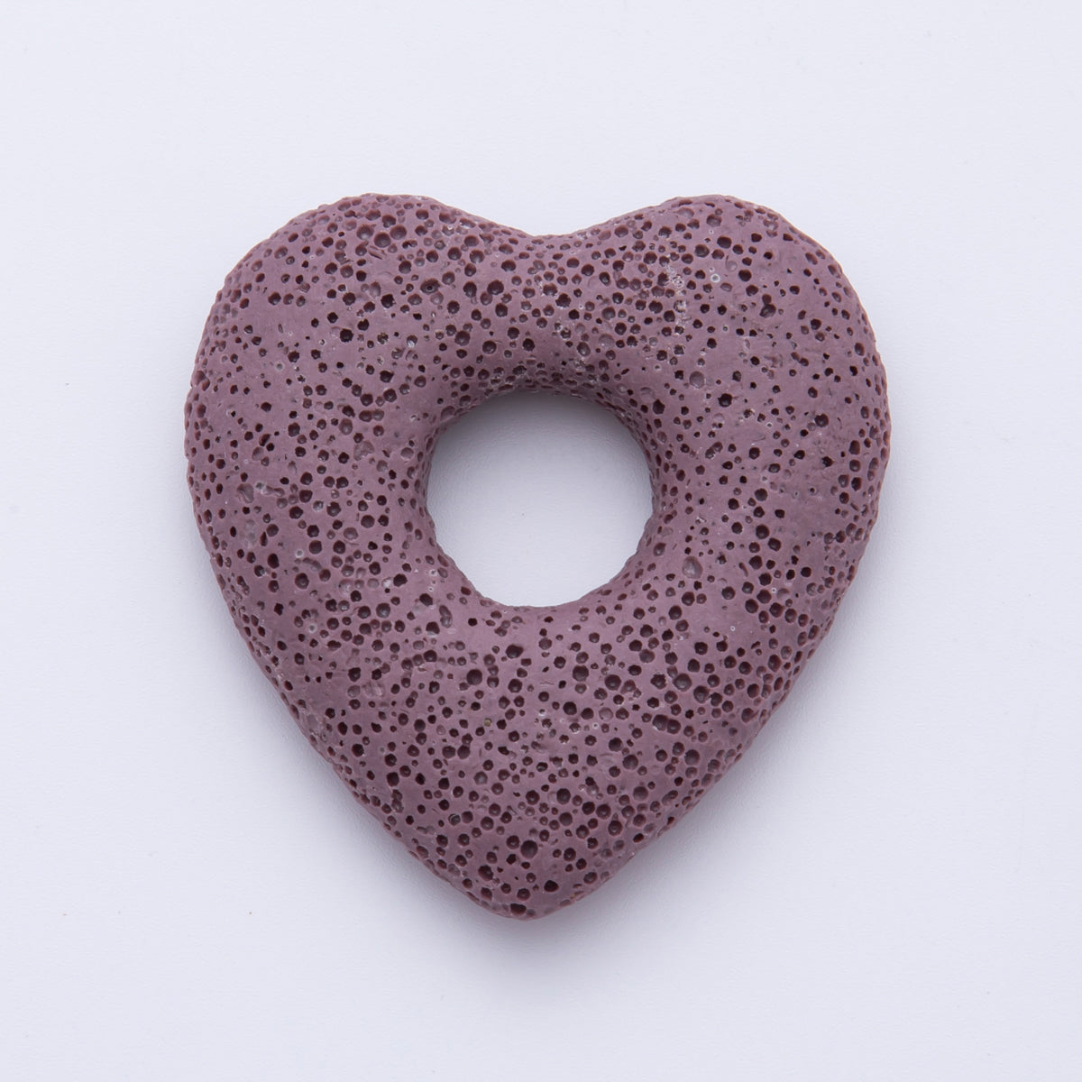 53mm Black, Blue, Green Textured Lava Stone Heart Lovely Finding | Z1470 ~ Z1473