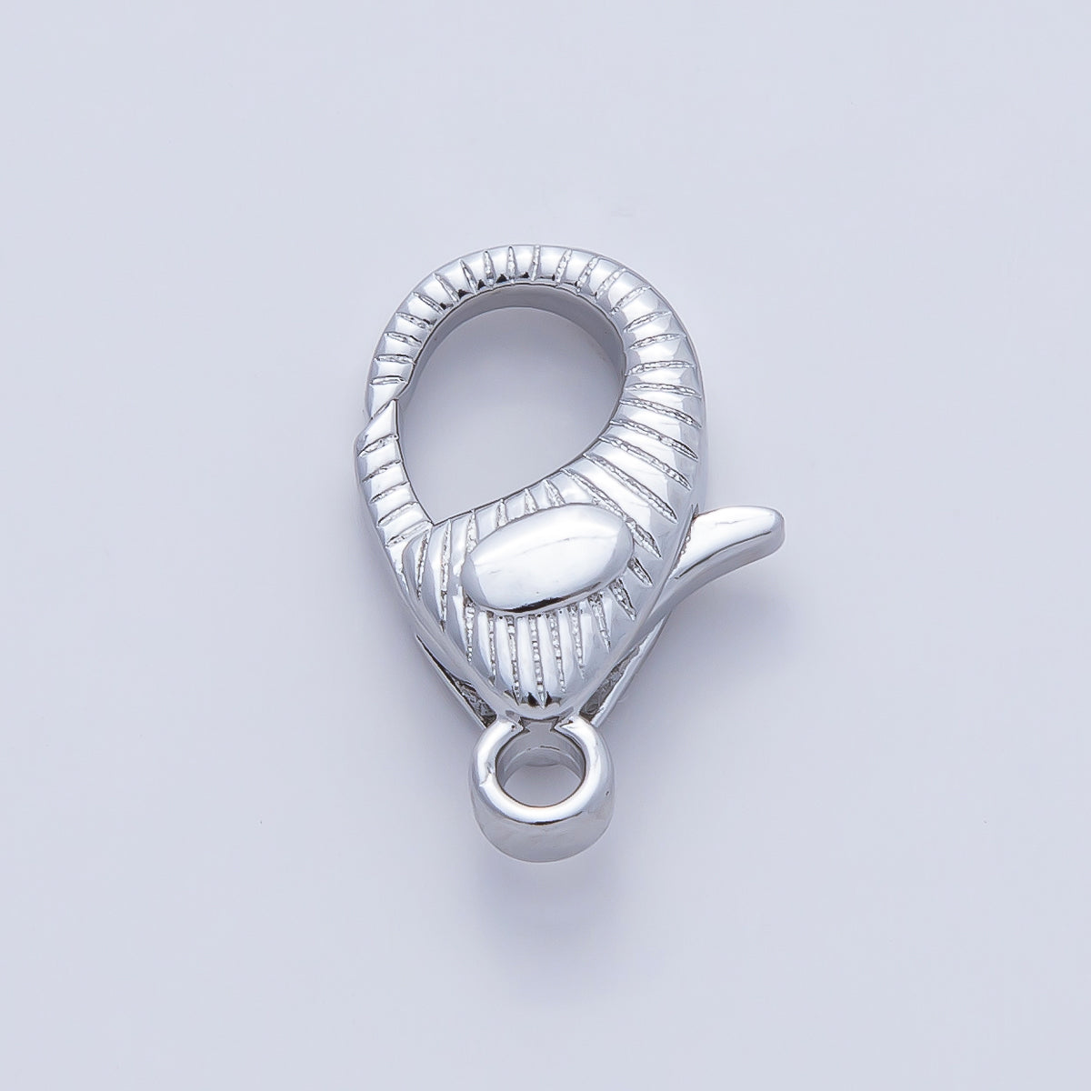 18K Gold Filled 17mm Ribbed Sunburst Lobster Clasp Closure Finding in Gold & Silver | Z1416