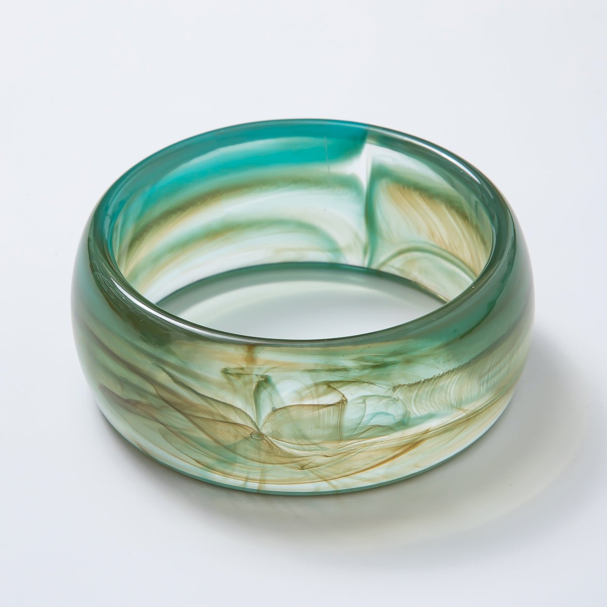 Acrylic Resin Wide Bangle Statement Bracelet | WA - 03428 ~ WA - 03442 - DLUXCA