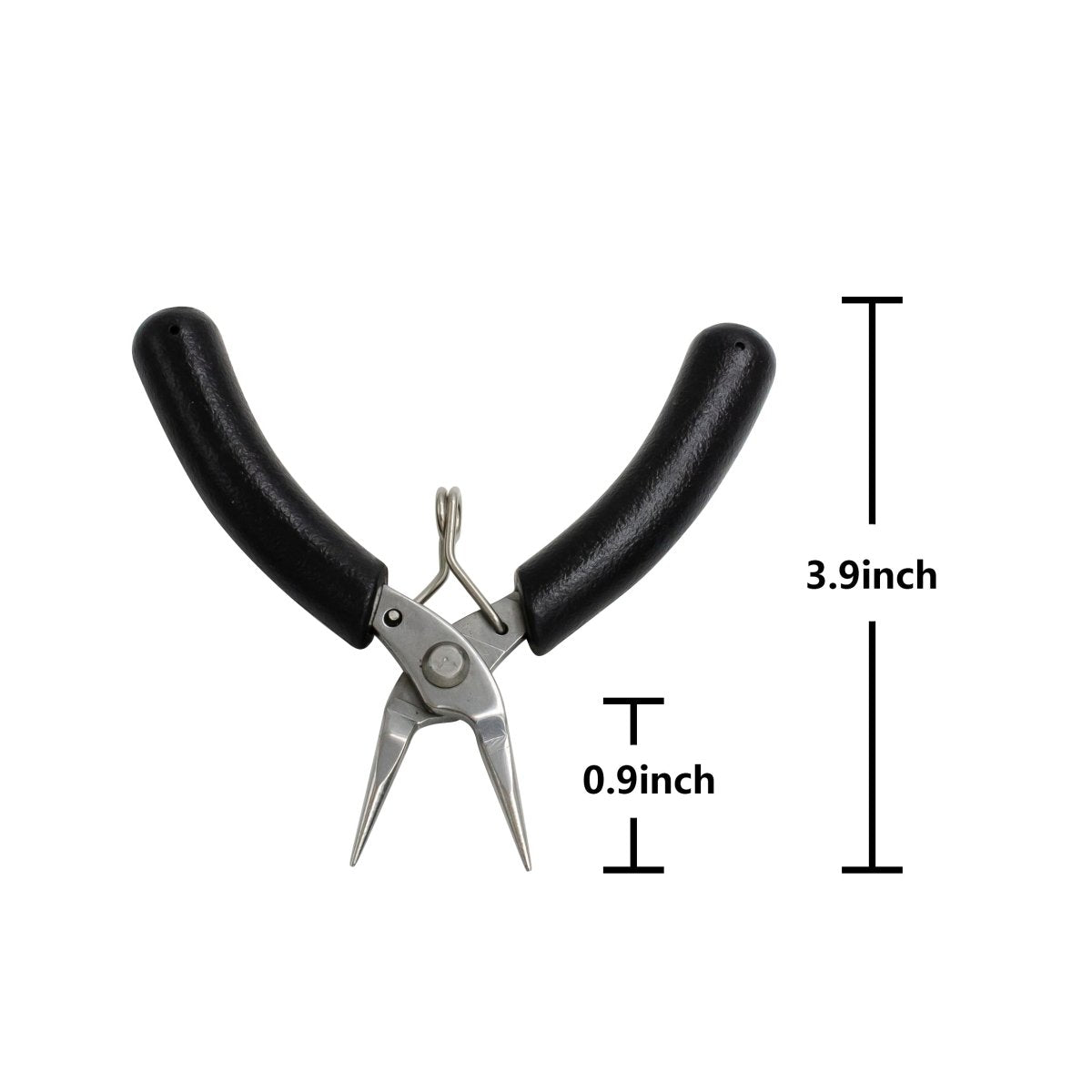 Basic Round Nose Pliers, Jewelry Making Tools Black Ergonomic Grip Handles Return Leaf Spring SP - 001 - DLUXCA