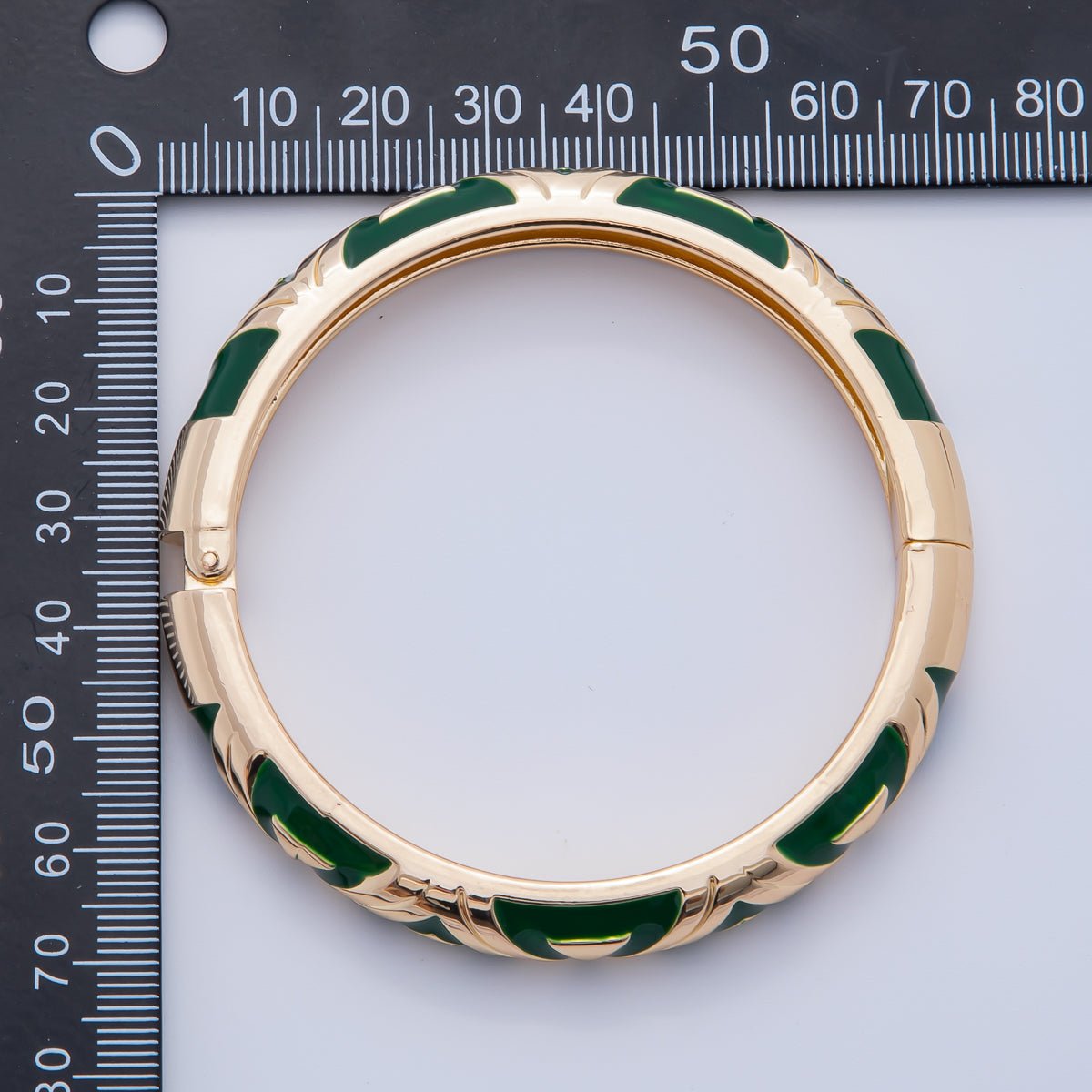 Big Gold Filled Pastel Enamel Tribal Bangle Bracelet | WAA3338 WAA3339 WAA3340 WAA3351 WAA3352 WAA3353 - DLUXCA
