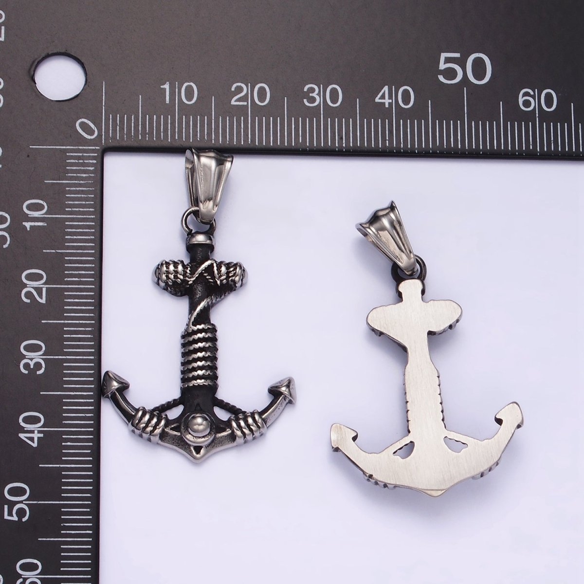 Big Stainless Steel Nautical Sailor Anchor Travel Good Luck Charm Pendant P1433 - DLUXCA